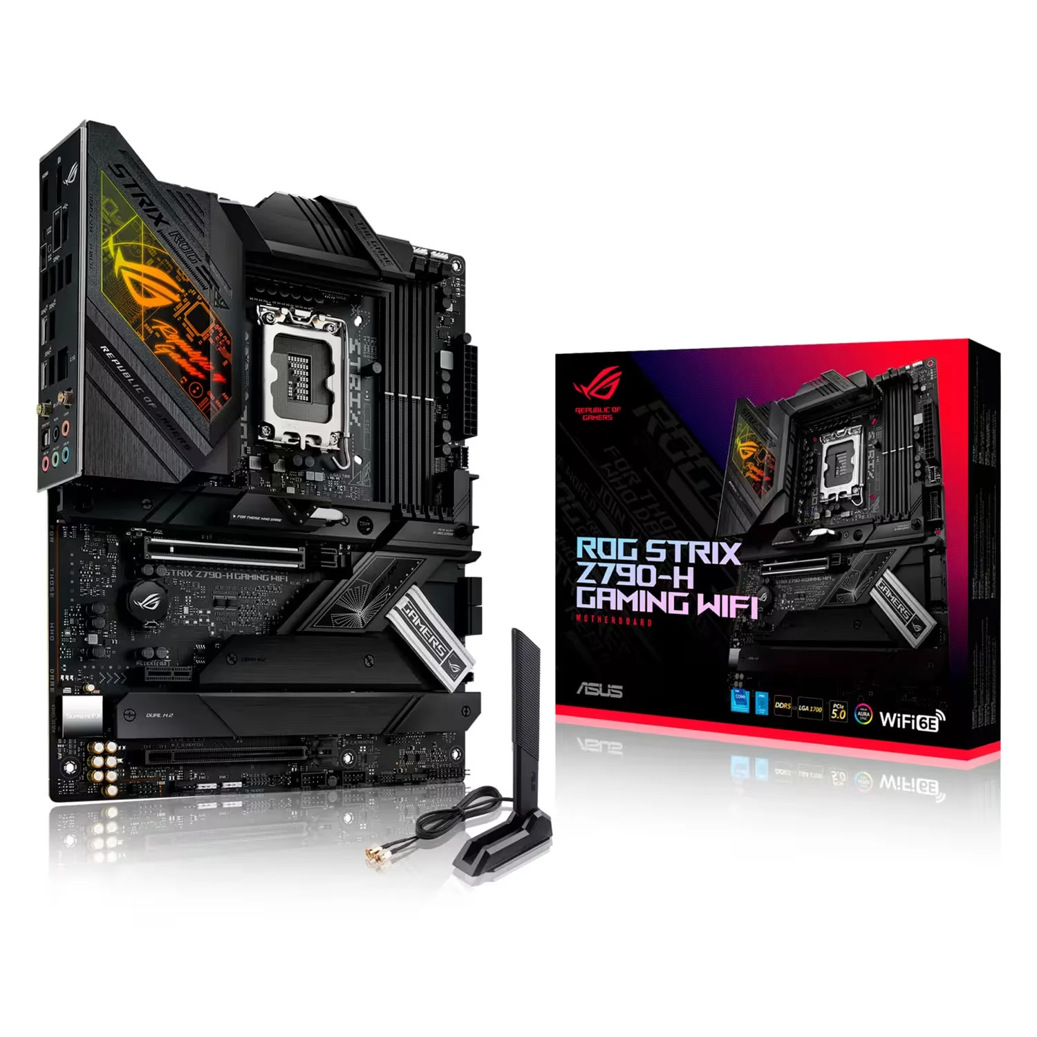 Placa Mãe Asus Rog Strix Z790-H Gaming WiFi Socket LGA 1700 Chipset Intel Z790 DDR5 ATX