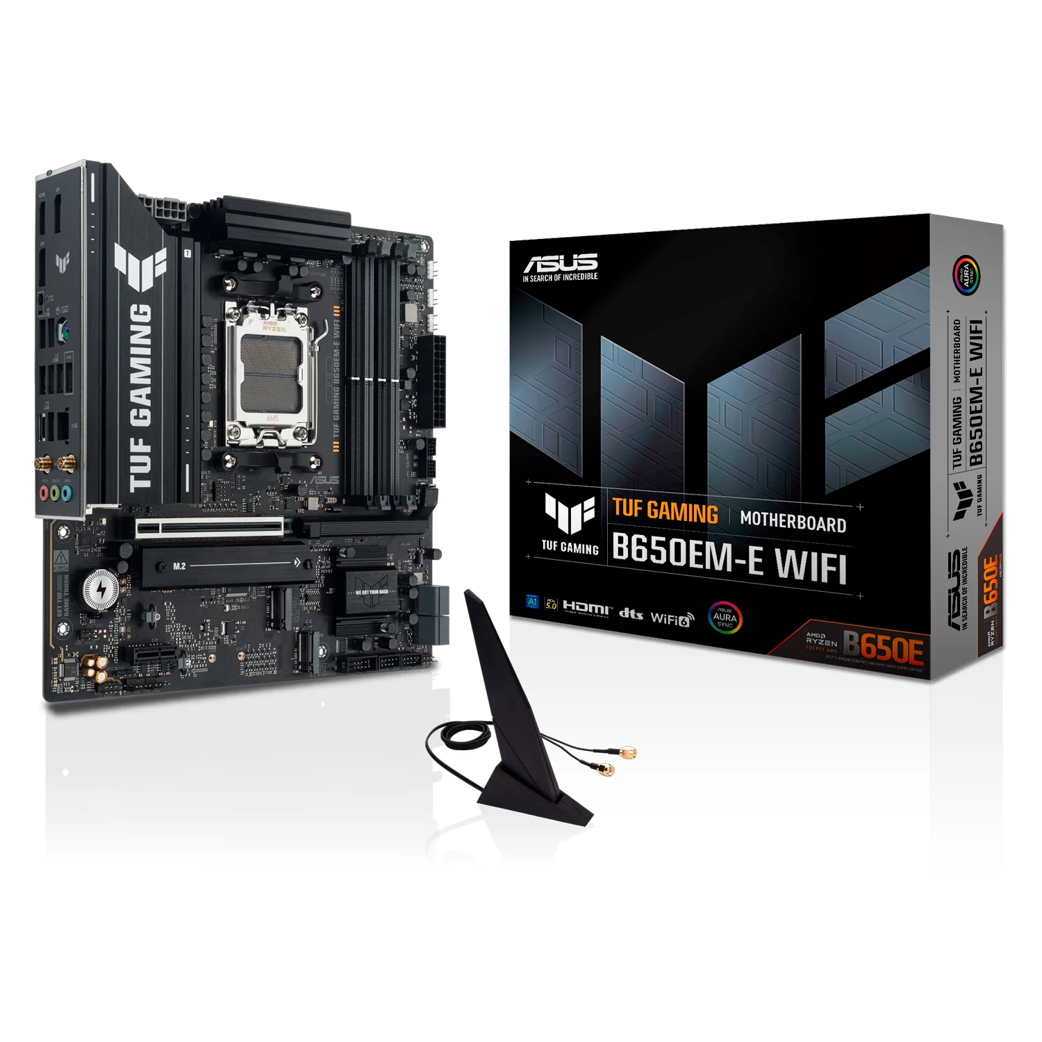 Placa Mãe Asus TUF Gaming B650EM-E WiFi Socket AM5 Chipset AMD B650 DDR5 Micro ATX