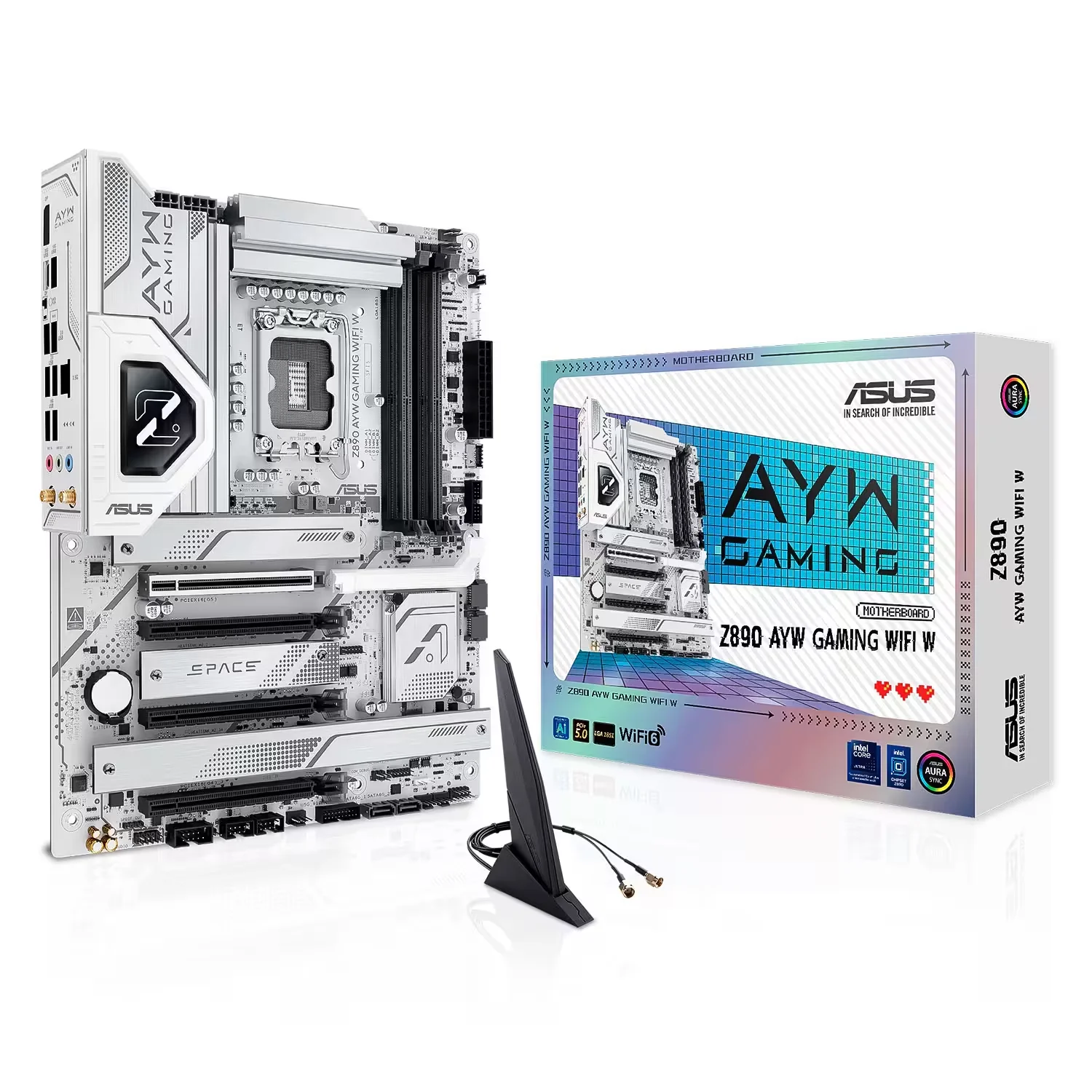 Placa Mãe Asus Z890 AYW Gaming WiFi W DDR5 Socket LGA1851 Chipset Intel Z890 ATX