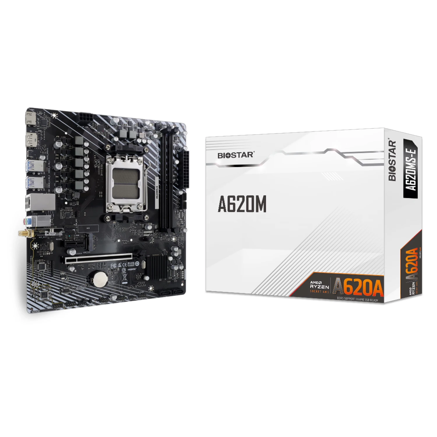 Placa Mãe Biostar A620MS-E DDR5 Socket AM5 Chipset A620 Micro ATX