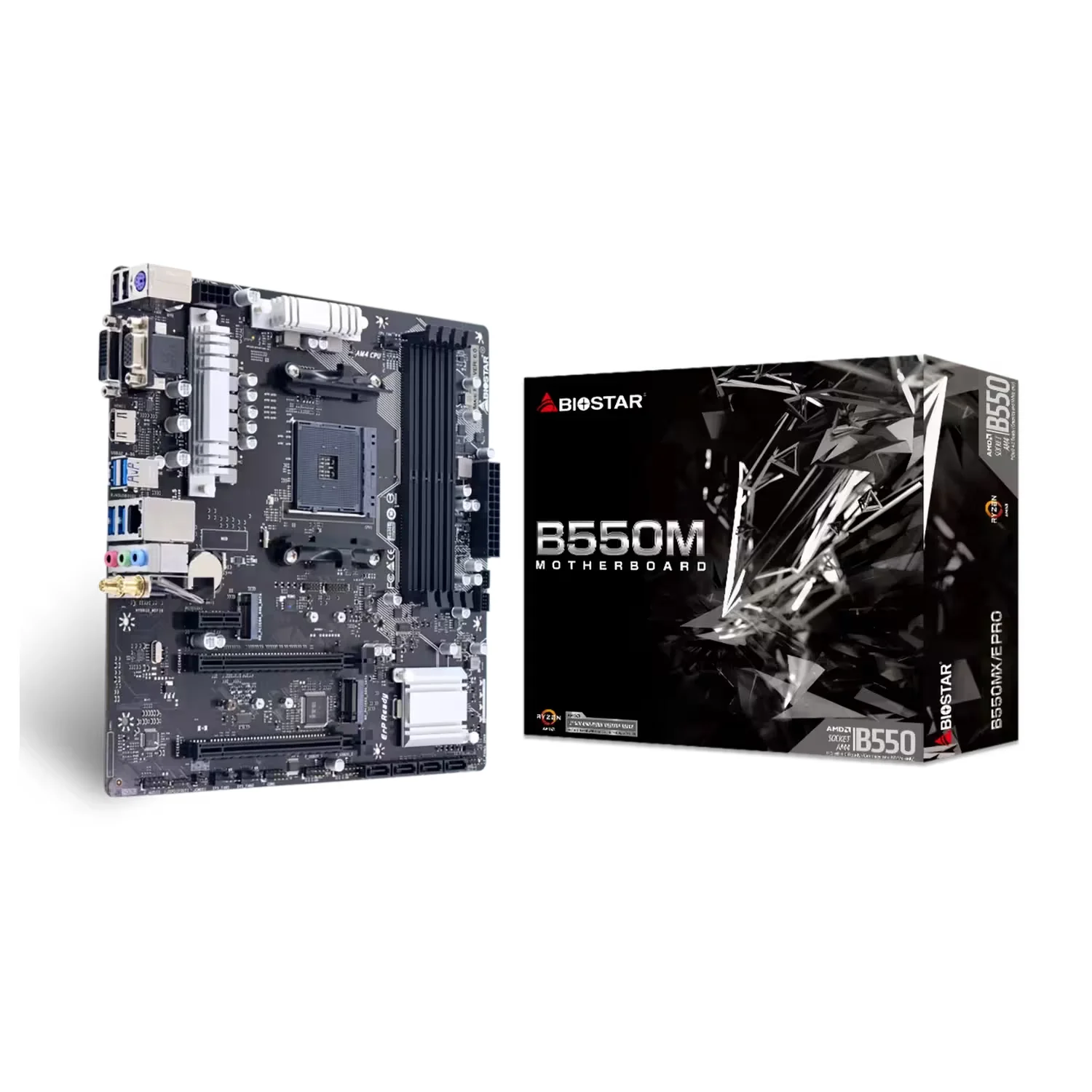 Placa Mãe Biostar B550MX/E PRO DDR4 Socket AM4 Chipset B550 Micro ATX