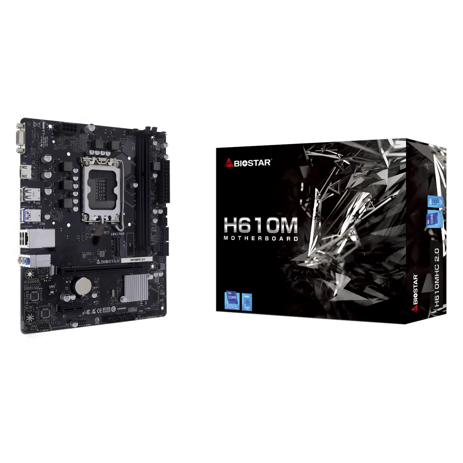 Placa Mãe Biostar H610MHC 2.0 DDR4 Socket 1700 Chipset Intel H610 Micro ATX