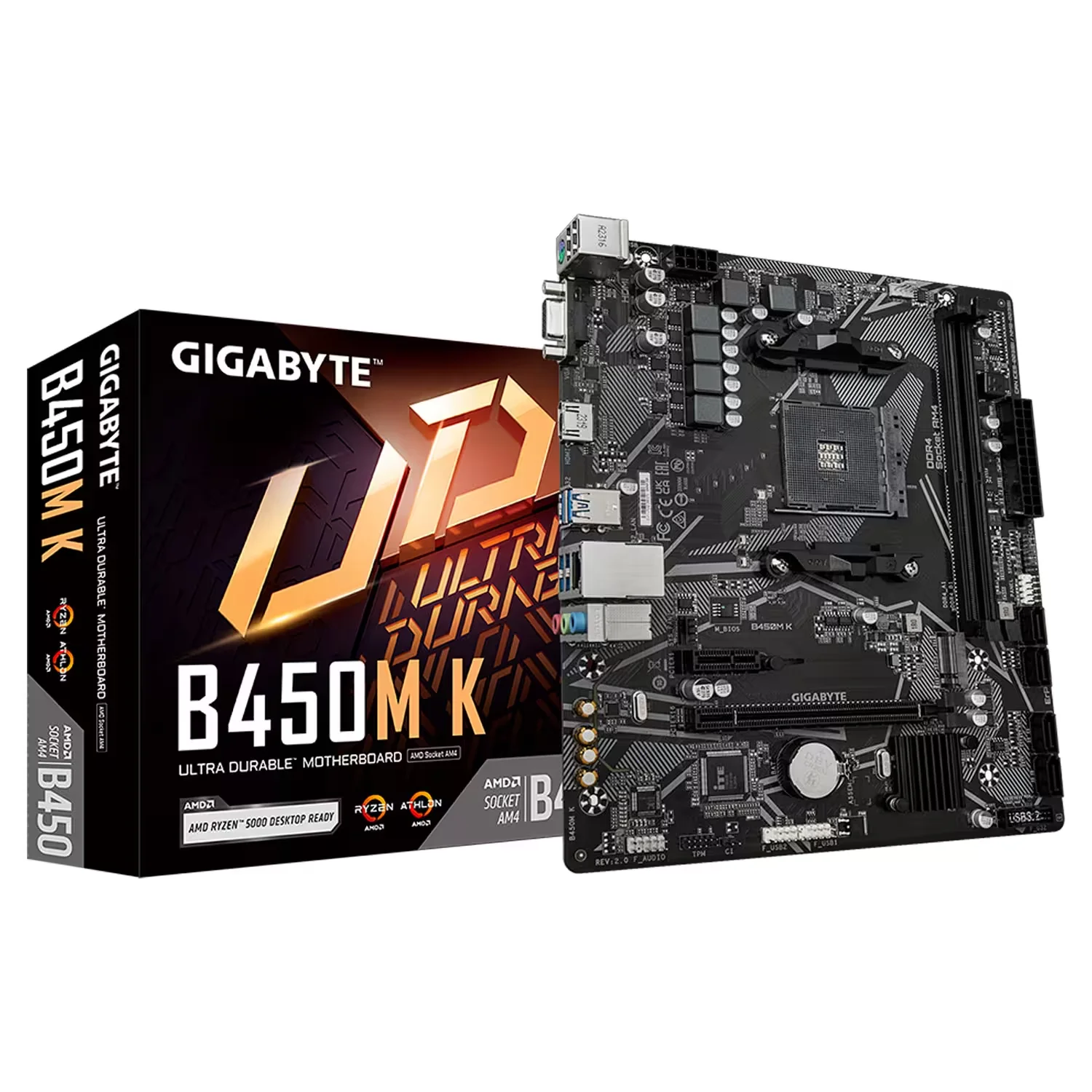 Placa Mãe Gigabyte B450M K DDR4 Socket AM4 Chipset AMD B450 Micro ATX