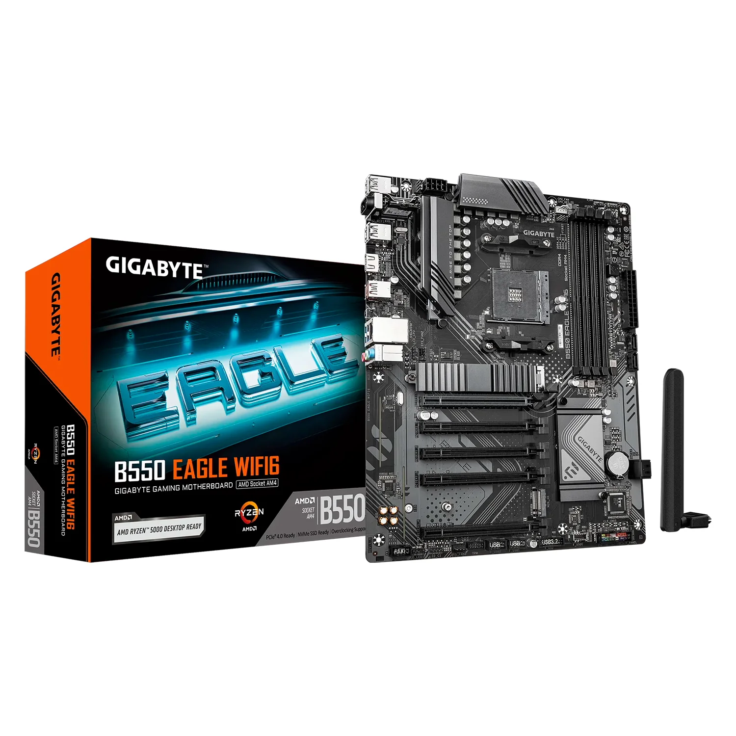Placa Mãe Gigabyte B550 Eagle WiFi6 DDR4 Socket AMD AM4 Chipset B550 ATX