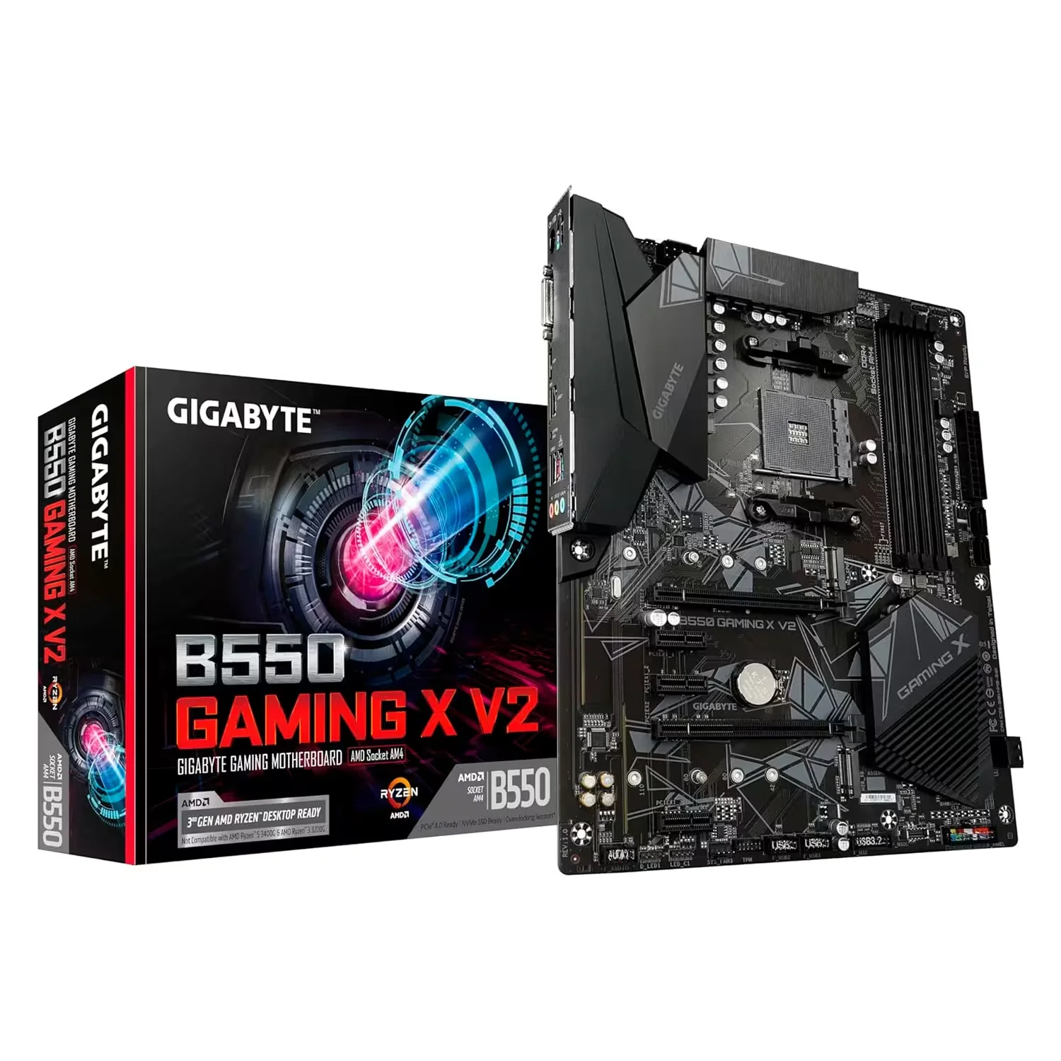 Placa Mãe Gigabyte B550 Gaming X V2 DDR4 Socket AM4 Chipset AMD B550 ATX