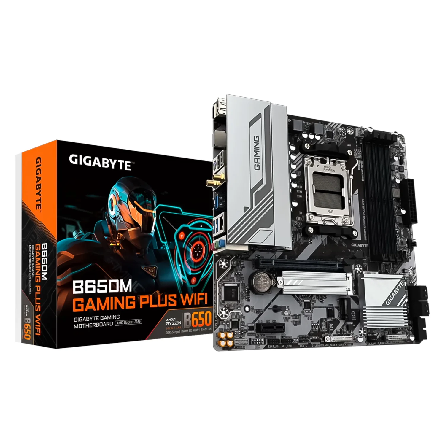 Placa Mãe Gigabyte B650M Gaming Plus WiFi DDR5 Socket AM5 Chipset AMD B650 Micro ATX