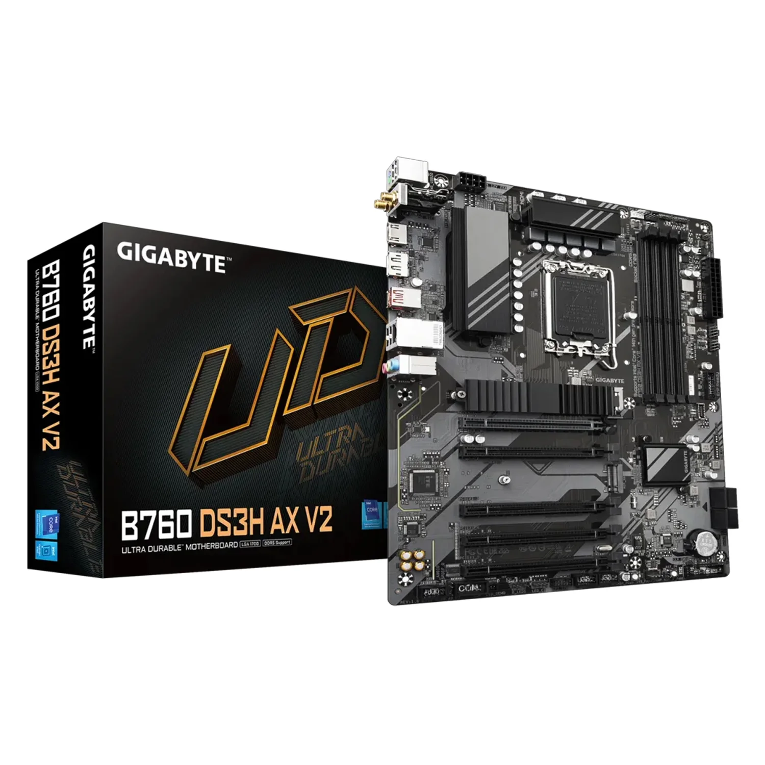 Placa Mãe Gigabyte B760 DS3H AX V2 DDR5 Socket LGA 1700 Chipset Intel B760 ATX