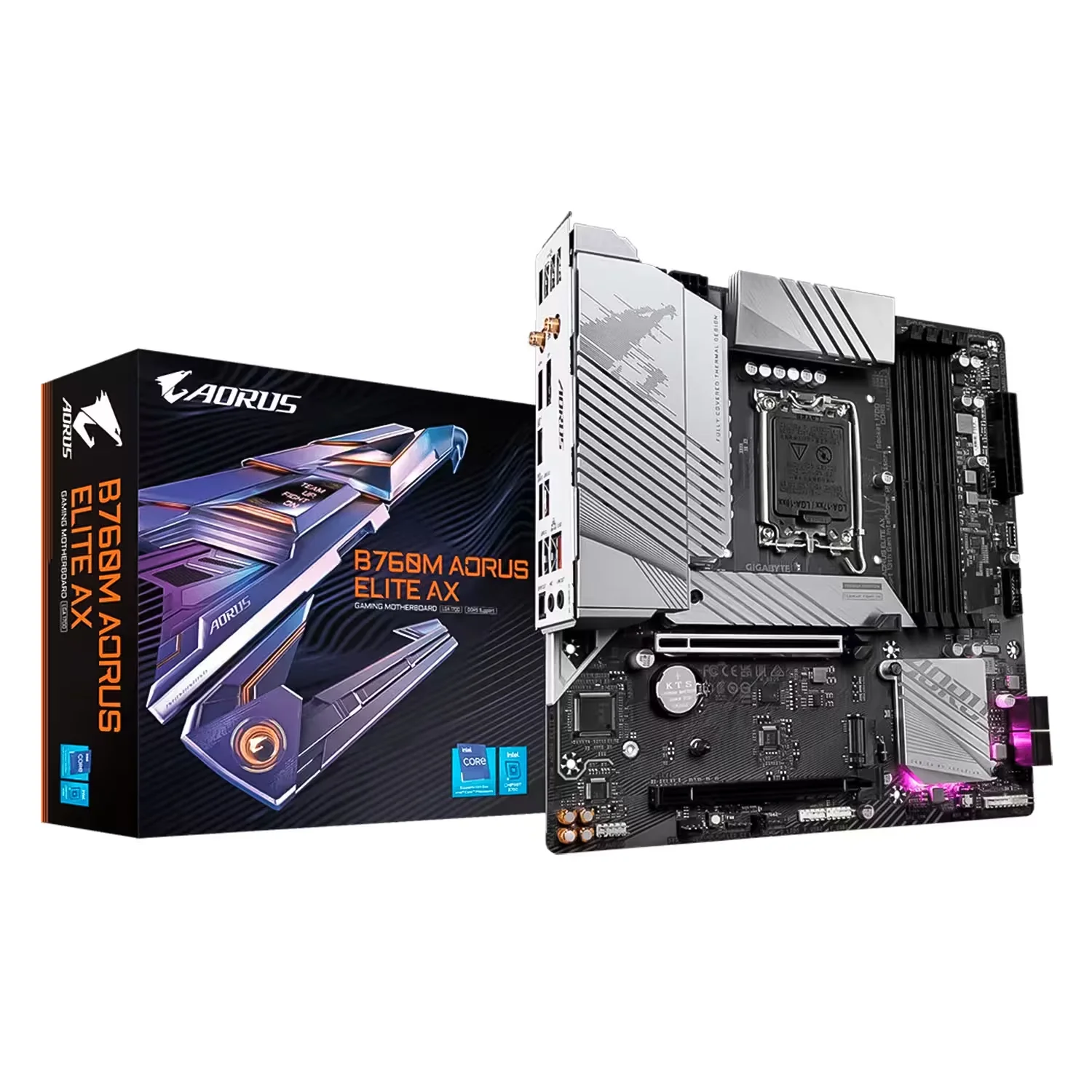 Placa Mãe Gigabyte B760M Aorus Elite AX DDR5 Socket LGA 1700 Chipset Intel B760 Micro ATX