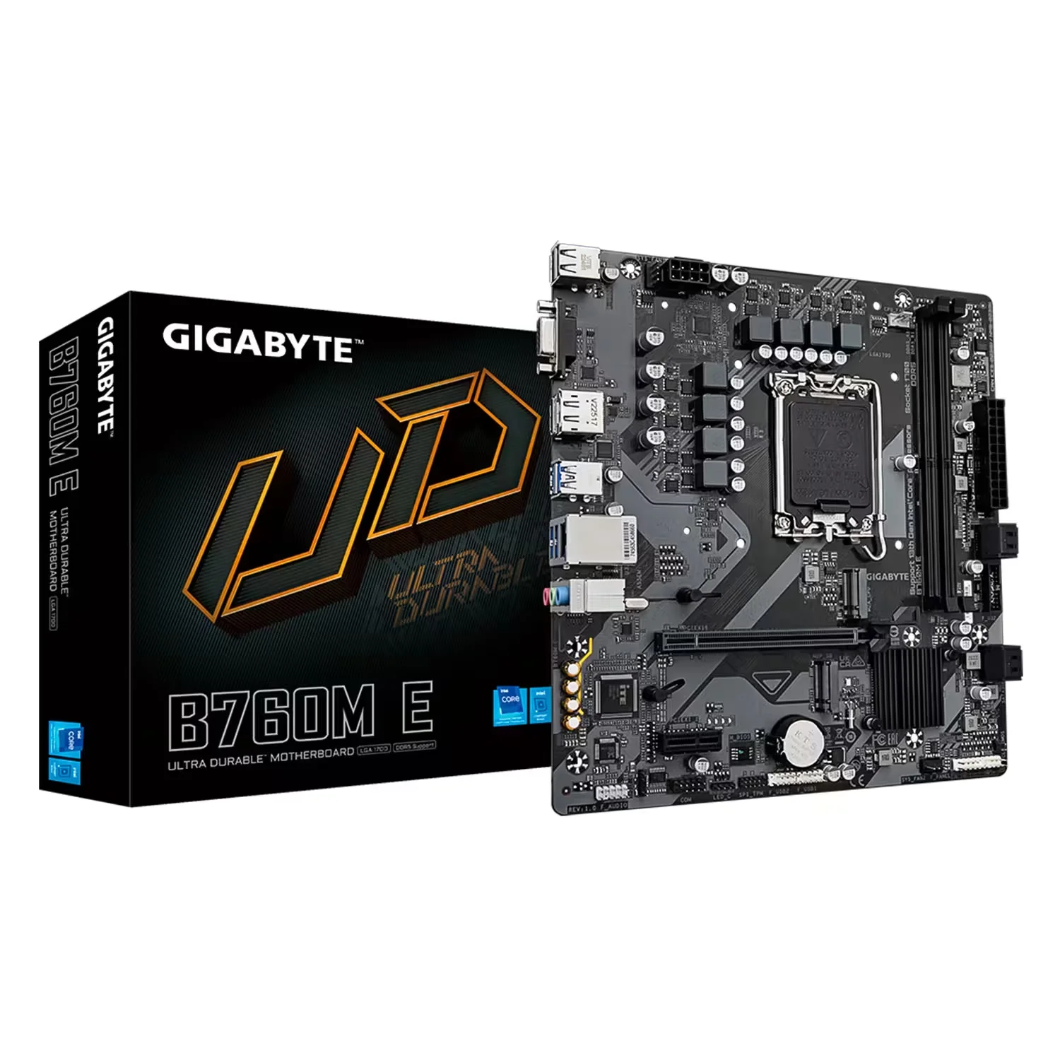 Placa Mãe Gigabyte B760M E DDR5 Socket LGA 1700 Chipset Intel H760 Micro ATX