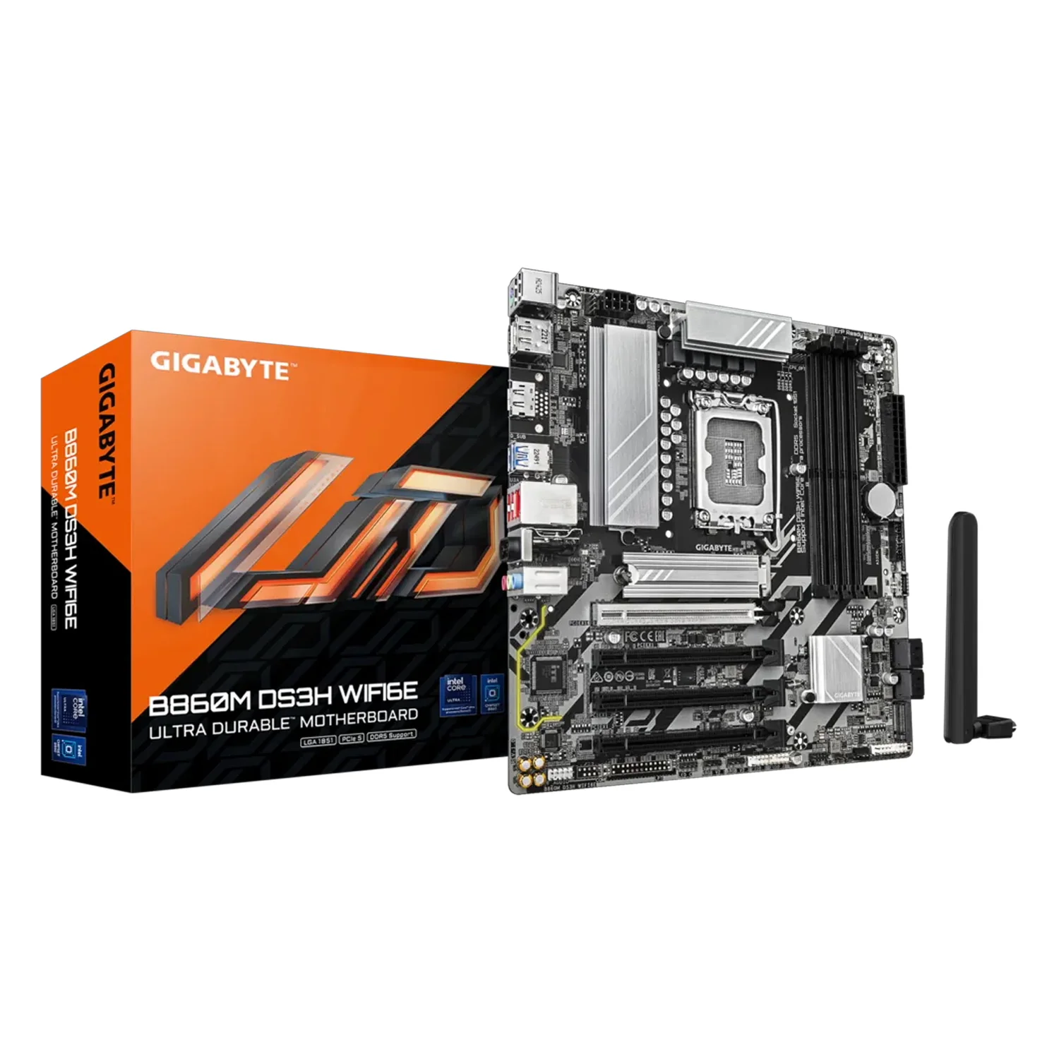 Placa Mãe Gigabyte B860M DS3H WiFi 6E 4XDDR5 Socket LGA 1851 Chipset Intel B860 Micro ATX
