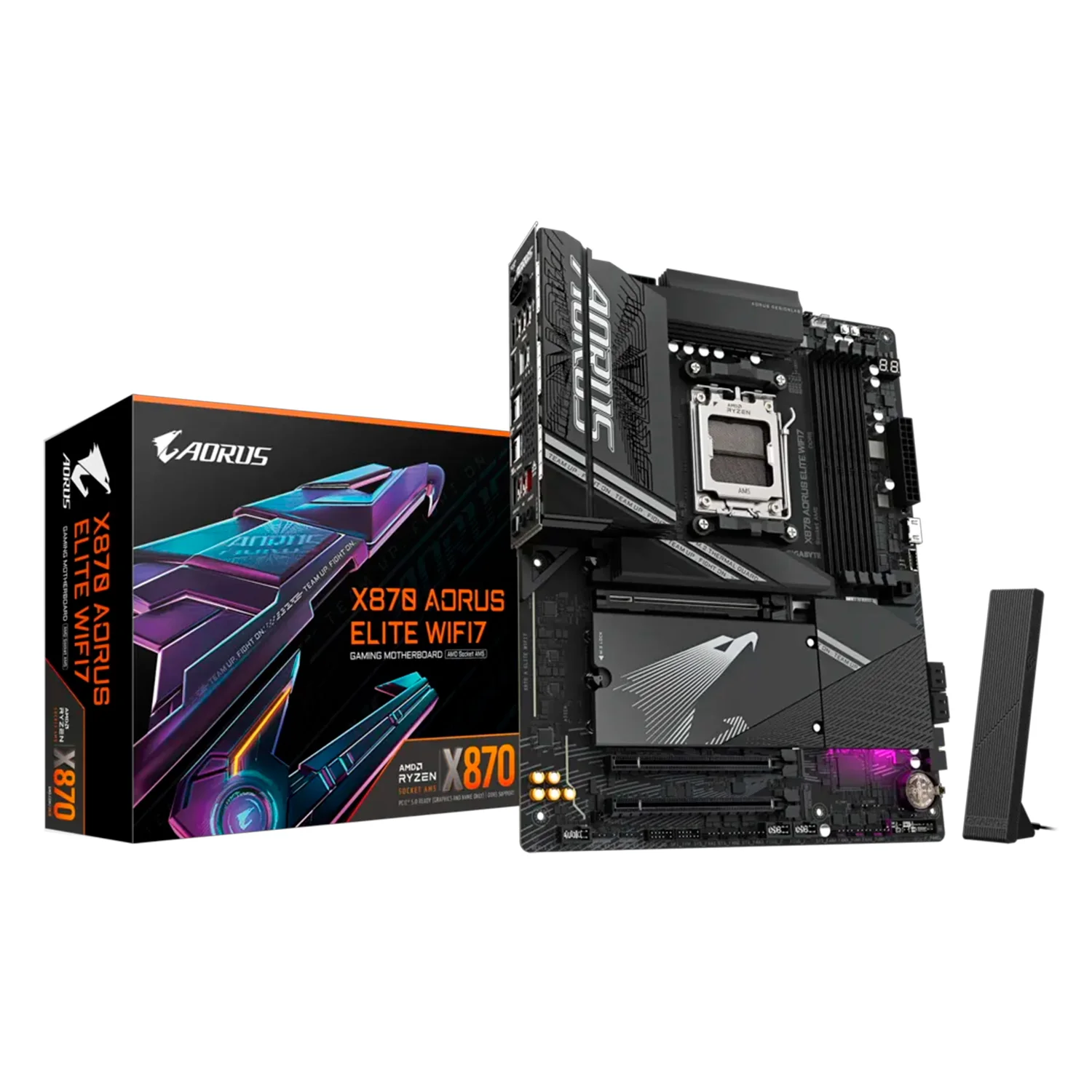 Placa Mãe Gigabyte X870 Aorus Elite WiFi7 DDR5 Socket AM5 Chipset AMD X870 ATX