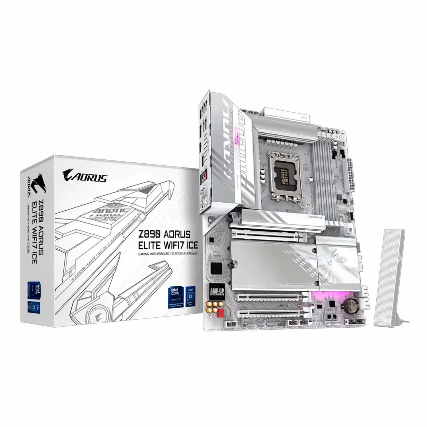 Placa Mãe Gigabyte Z890 Aorus Elite WiFi 7 Ice DDR5 Socket Intel LGA 1851 Chipset Z890 ATX