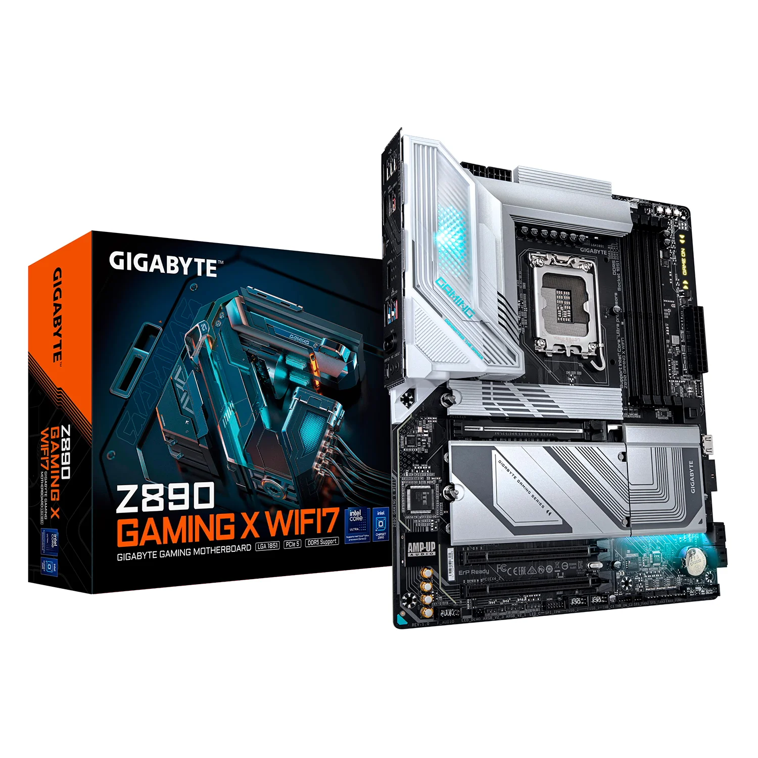 Placa Mãe Gigabyte Z890 Gaming X WiFi7 DDR5 Socket LGA 1851 Chipset Intel Z890 ATX