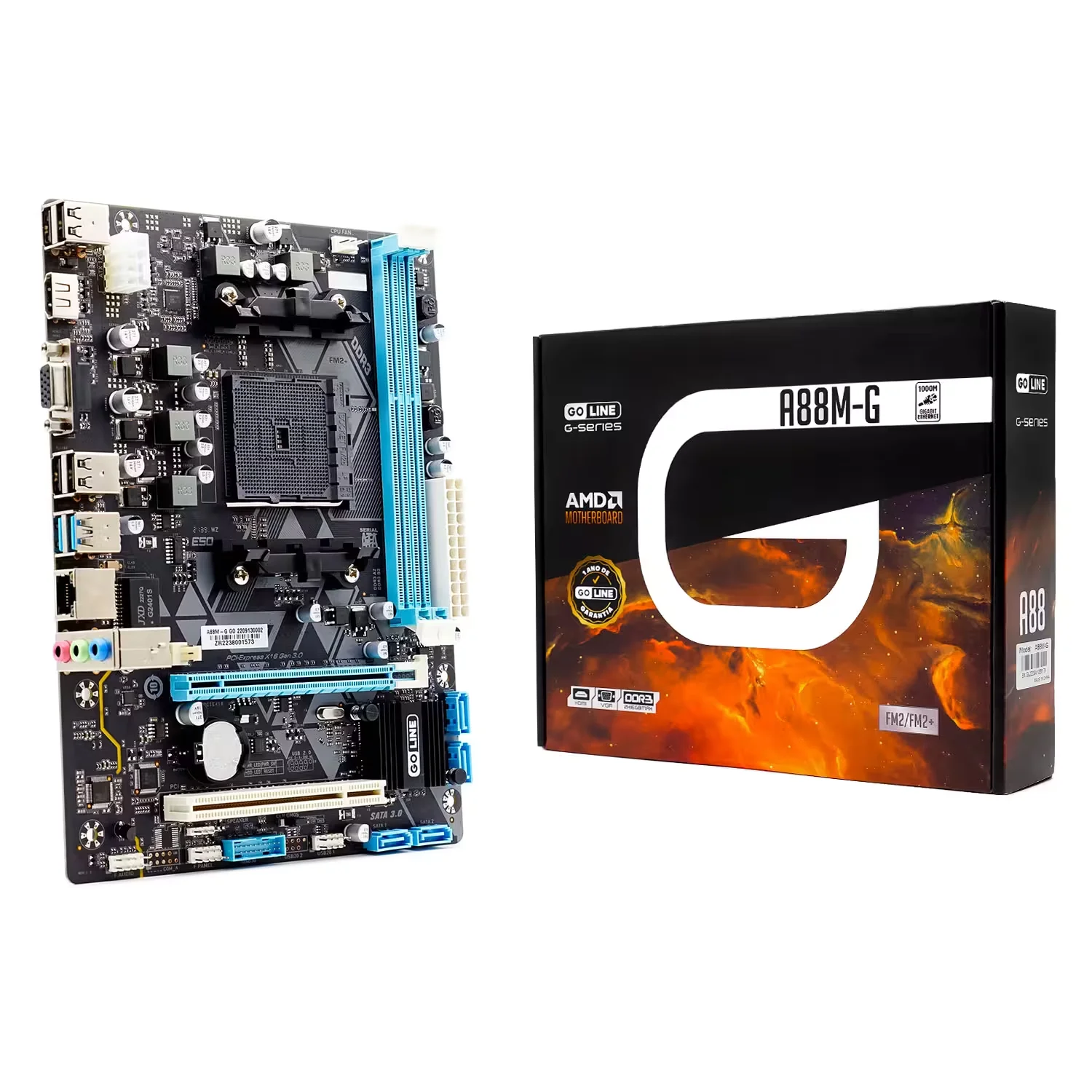 Placa Mãe Goline A88M-G DDR3 SocketFM2/FM2+ Chipset AMD A88 Micro ATX - (1 Ano de Garantia)