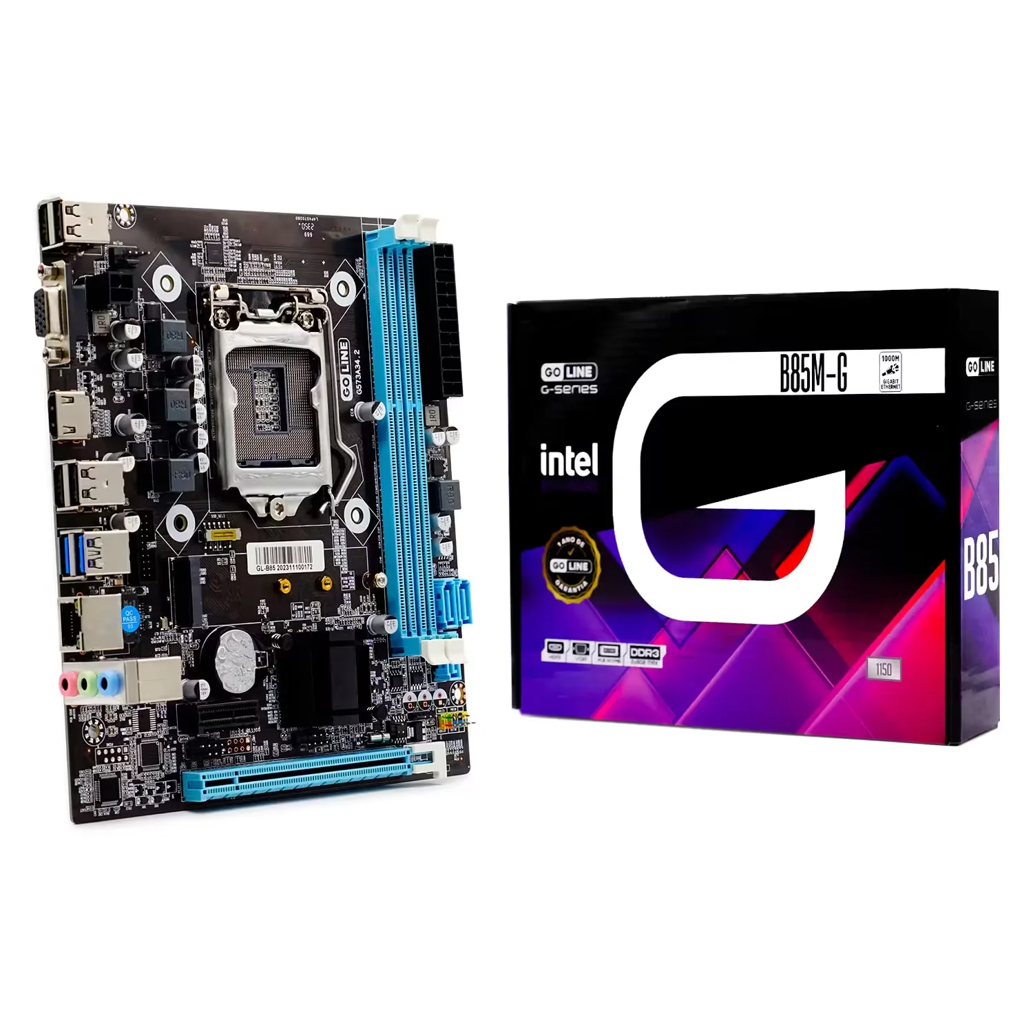 Placa Mãe Goline B85M-G DDR3 Socket LGA 1150 Chipset Intel B85 Micro ATX - (1 Ano de Garantia)