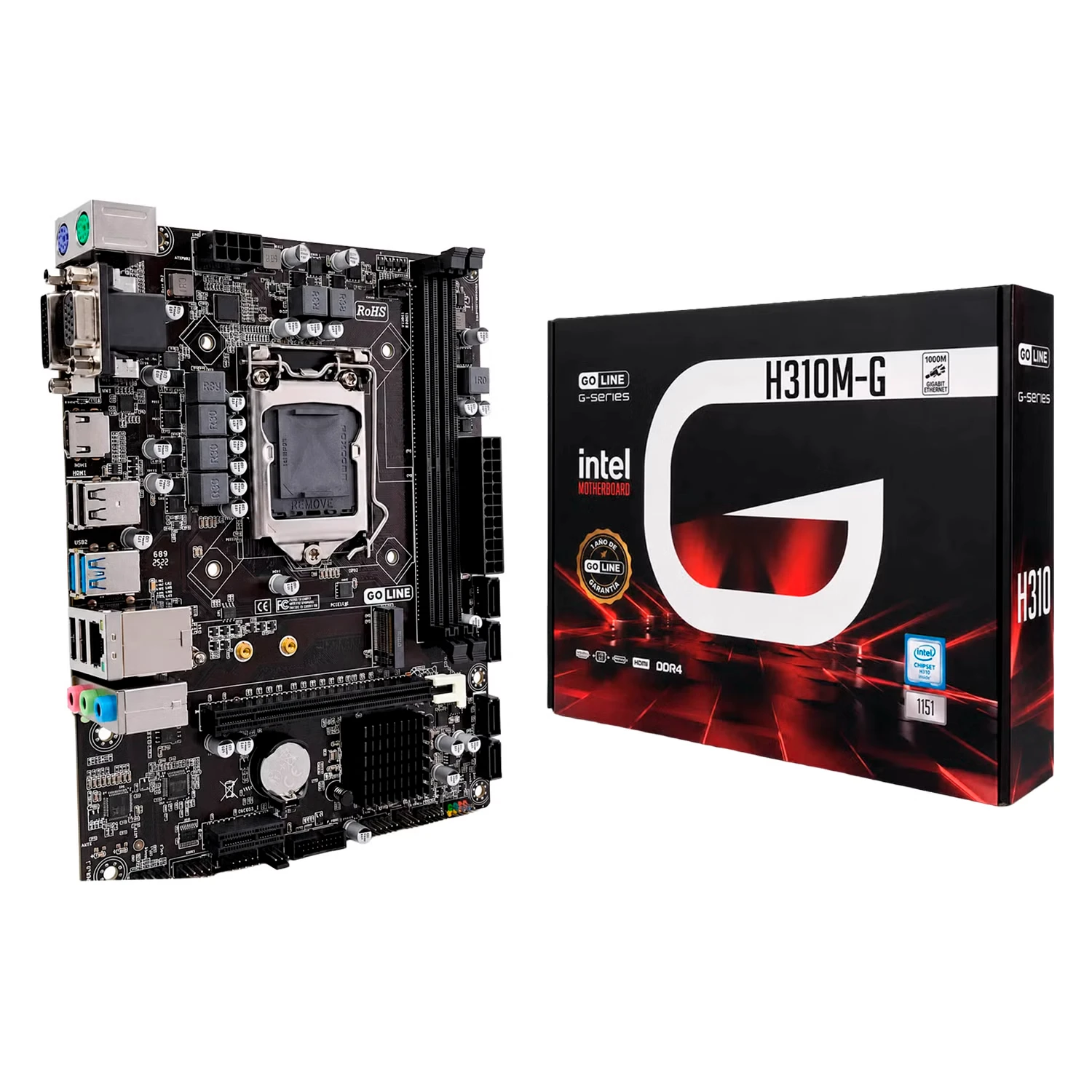 Placa Mãe Goline H310M-G DDR4 Socket 1151 Chipset H310 Gigabit - (1 ano de garantia)