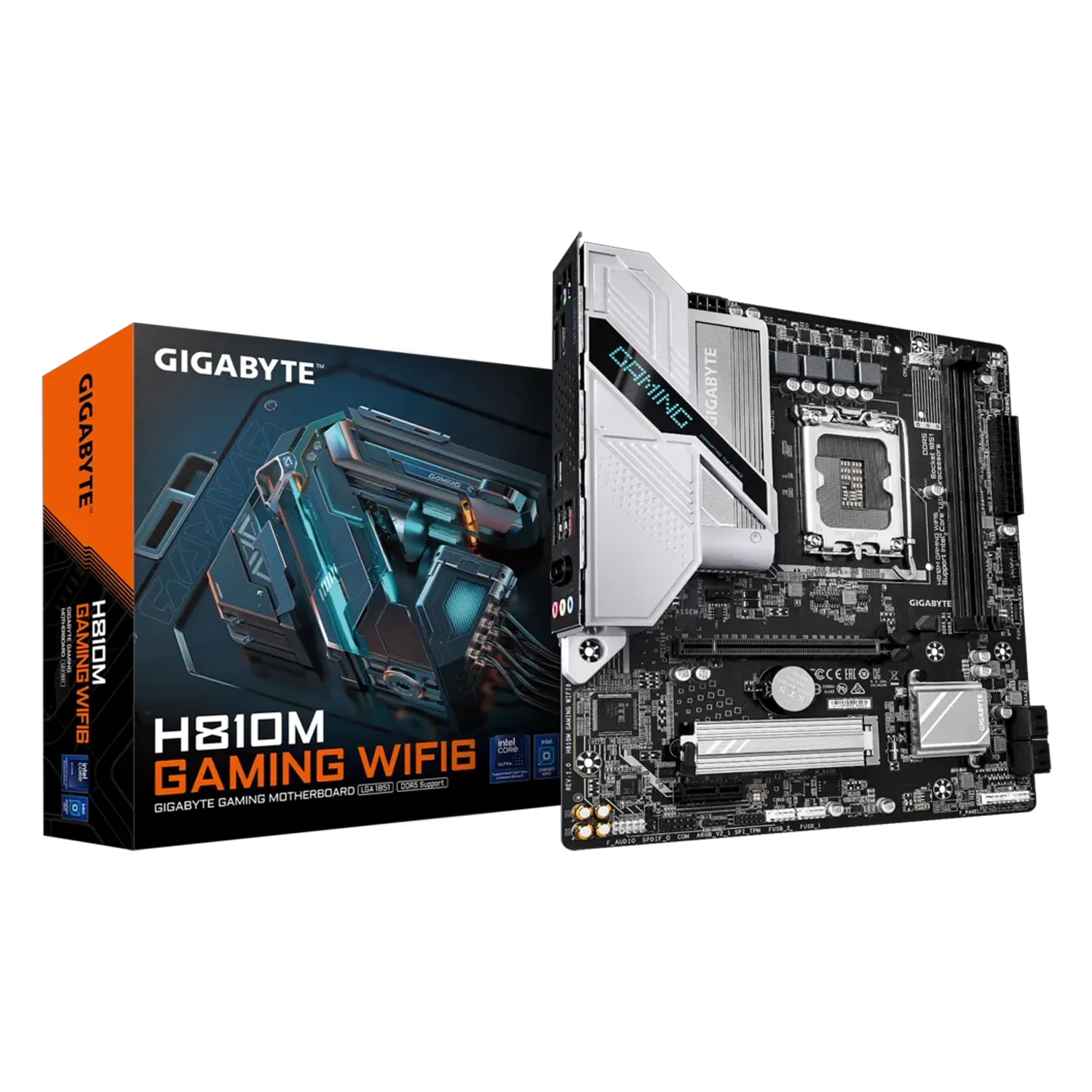 Placa Mãe H810M Gaming WiFi 6 2XDDR5 Socket LGA 1851 Chipset Intel H810 Micro ATX