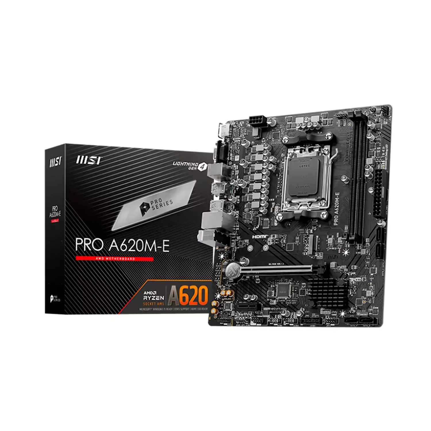 Placa Mãe MSI A620M-E Pro DDR5 Socket AMD AM5 Chipset A620 Micro ATX