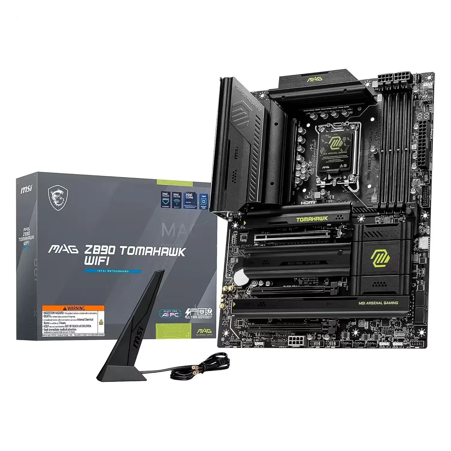 Placa Mãe MSI Mag Tomahawk WiFi DDR5 Socket LGA 1851 Chipset Intel 1851 ATX