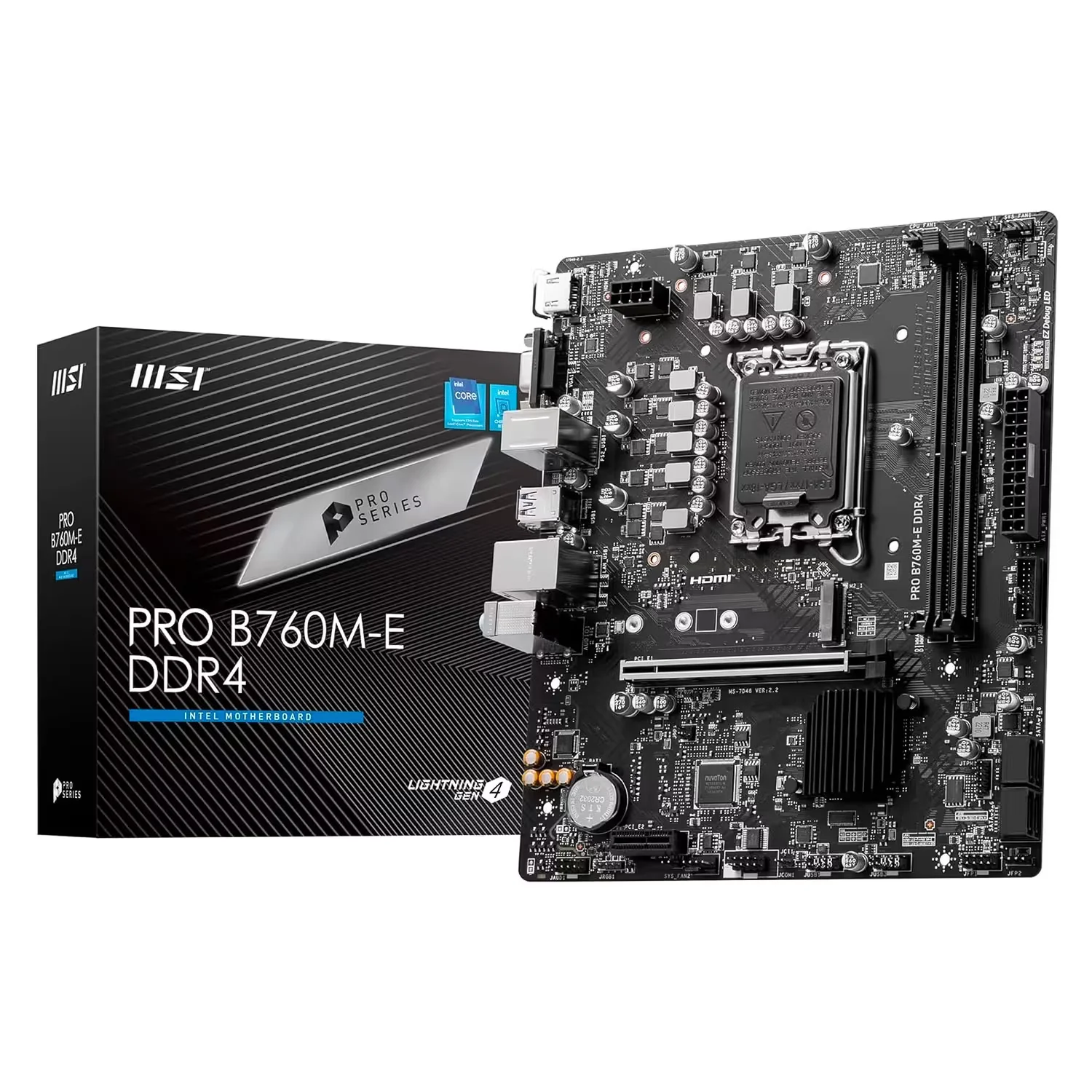 Placa Mãe MSI Pro B760M-E DDR4 Socket LGA 1700 Chipset Intel B760 Micro ATX