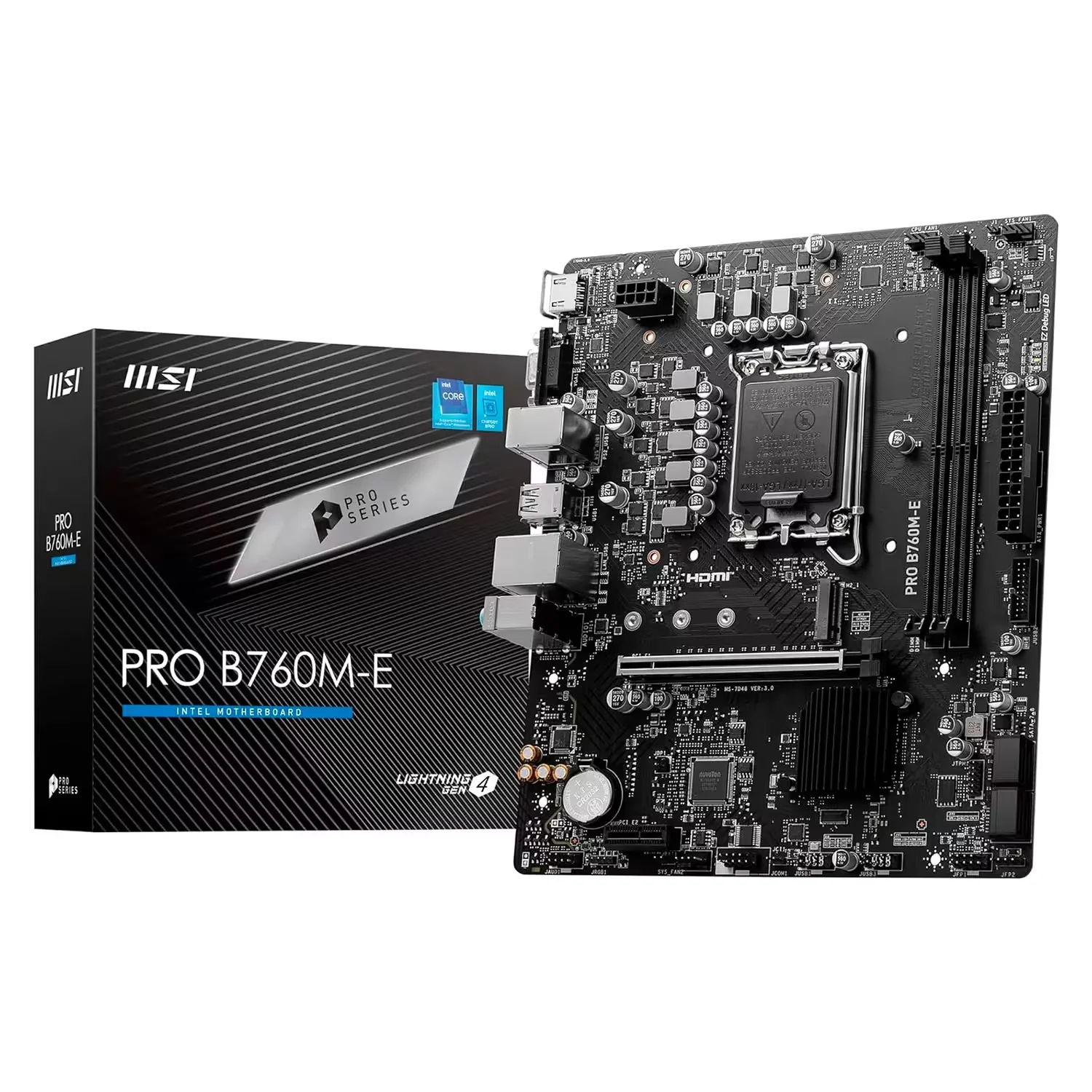 Placa Mãe MSI Pro B760M-E DDR5 Socket LGA 1700 Chipset Intel B760 Micro ATX