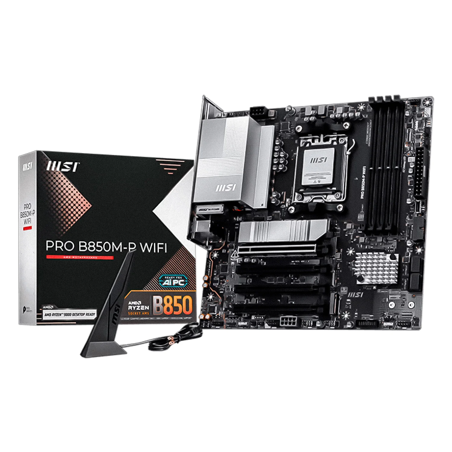 Placa Mãe MSI Pro B850M- WiFi DDR5 Socket AMD AM5 Chipset B850 Micro ATX