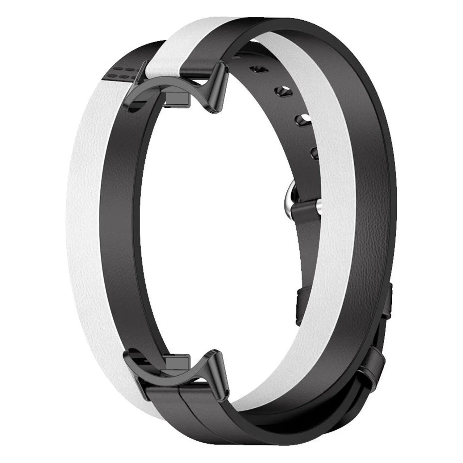 Pulseira Xiaomi Double Wrap Strap BHR7311GL para Smart Band 8 - Preto e Branco
