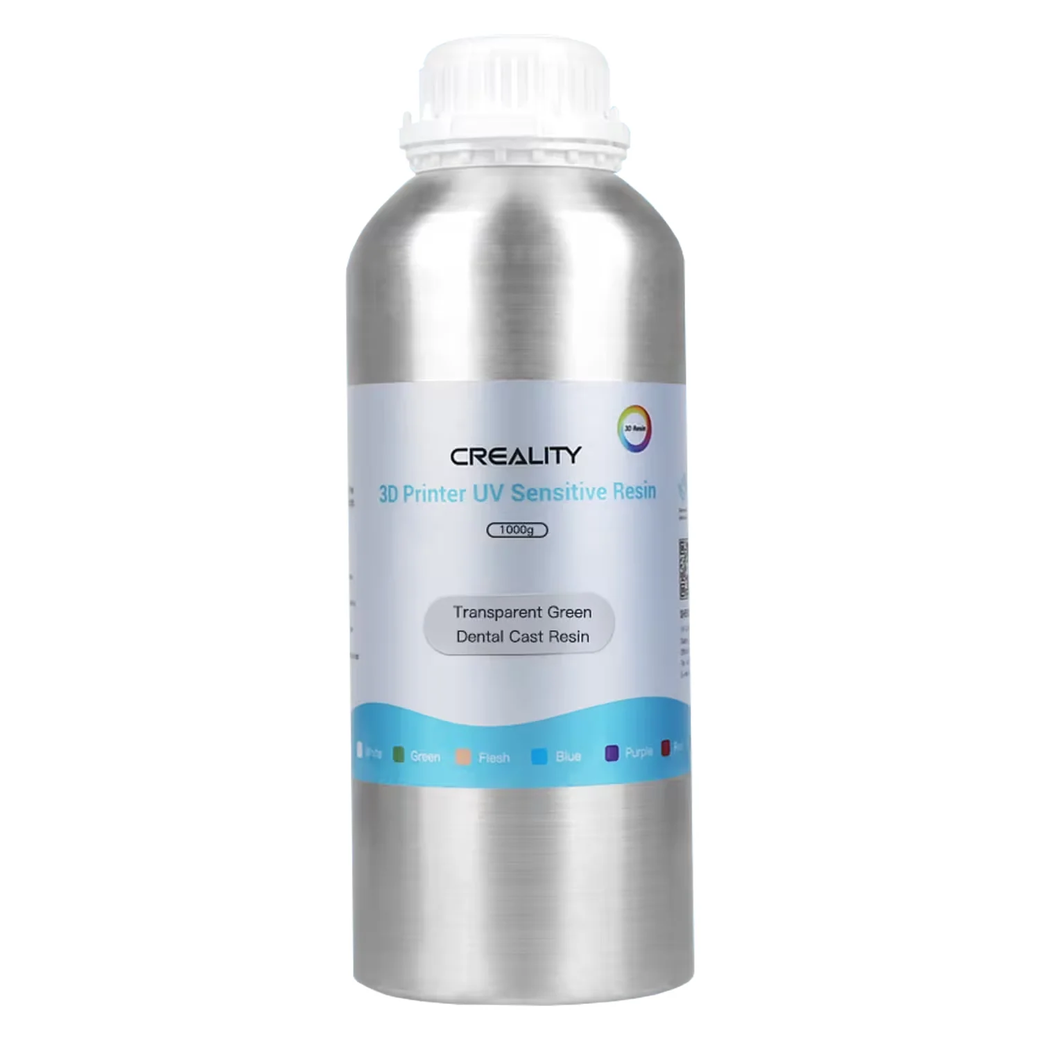 Resina Creality Dental LCD 1Kg Gesso para Impressora 3D - Verde Transparente