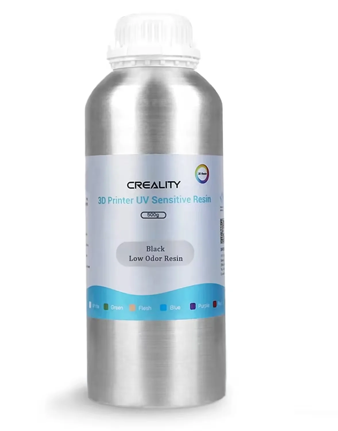 Resina Creality Low Odor Alumínio 500g para Impressora 3D Creality - Preto