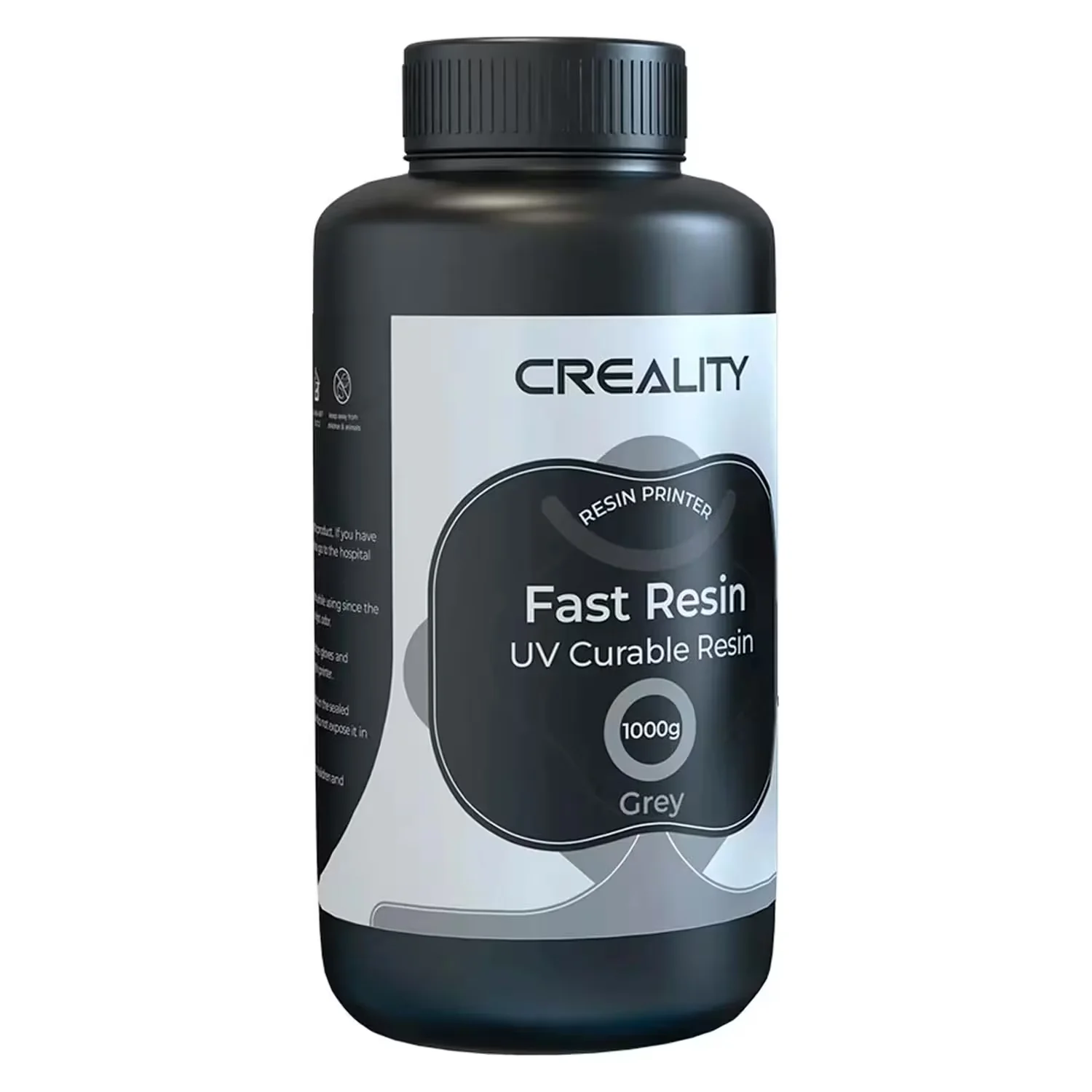Resina Fast UV 1Kg para Impressora 3D Creality - Plástico Cinza