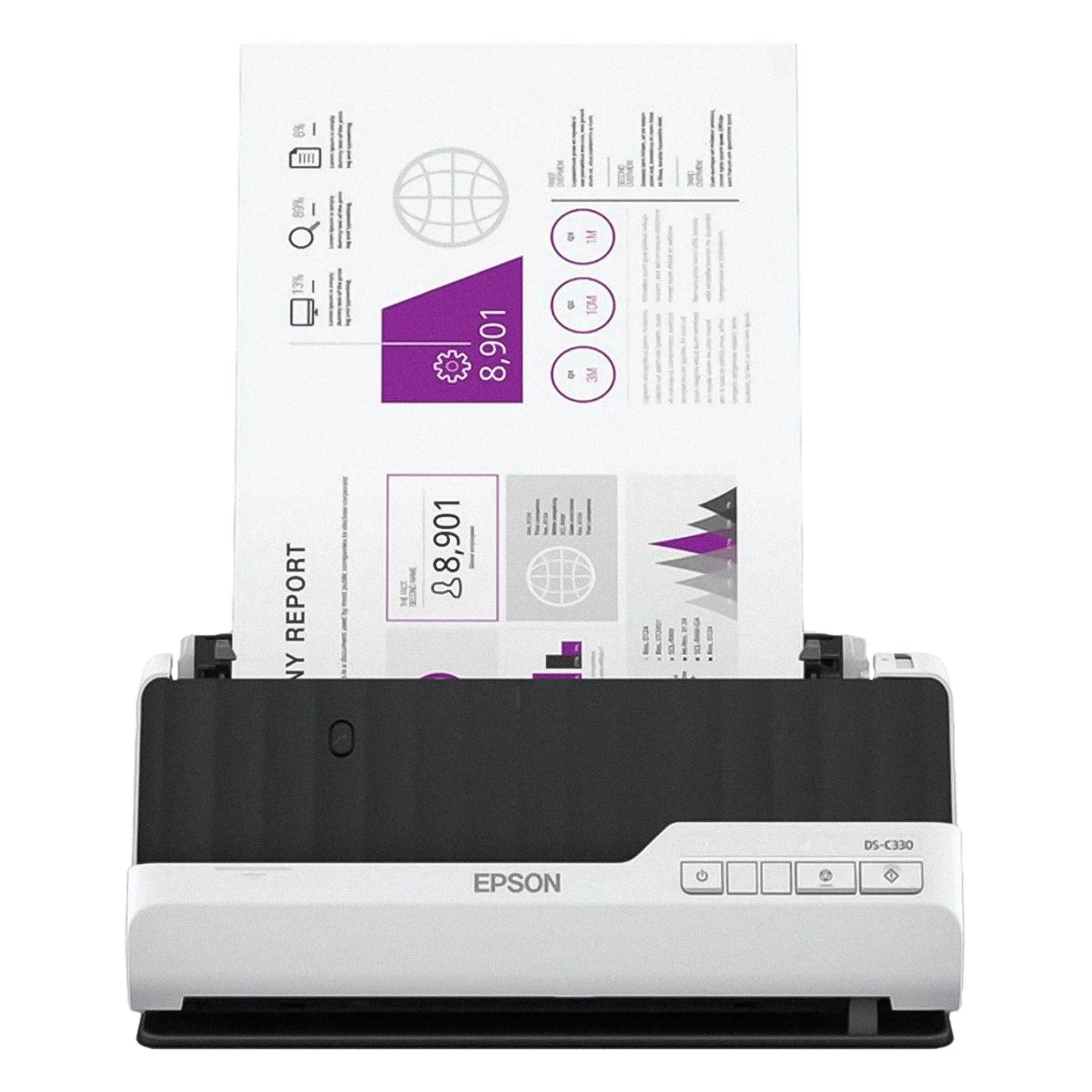 Scanner Epson DS-C330 600DPI 30PPM USB - Branco