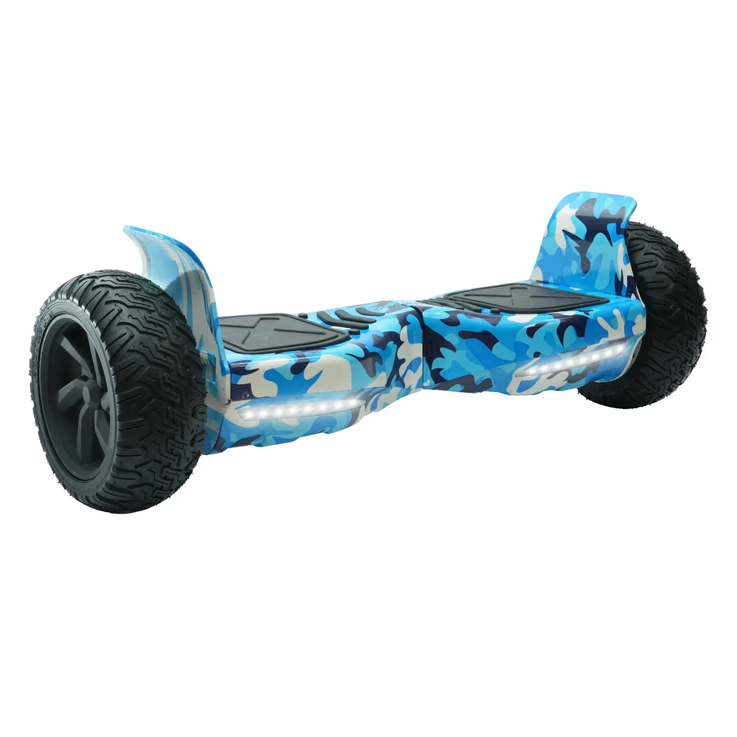 Scooter Elétrico Interbras 8.5" OFF Road Bluetooth LED - Azul Camuflado