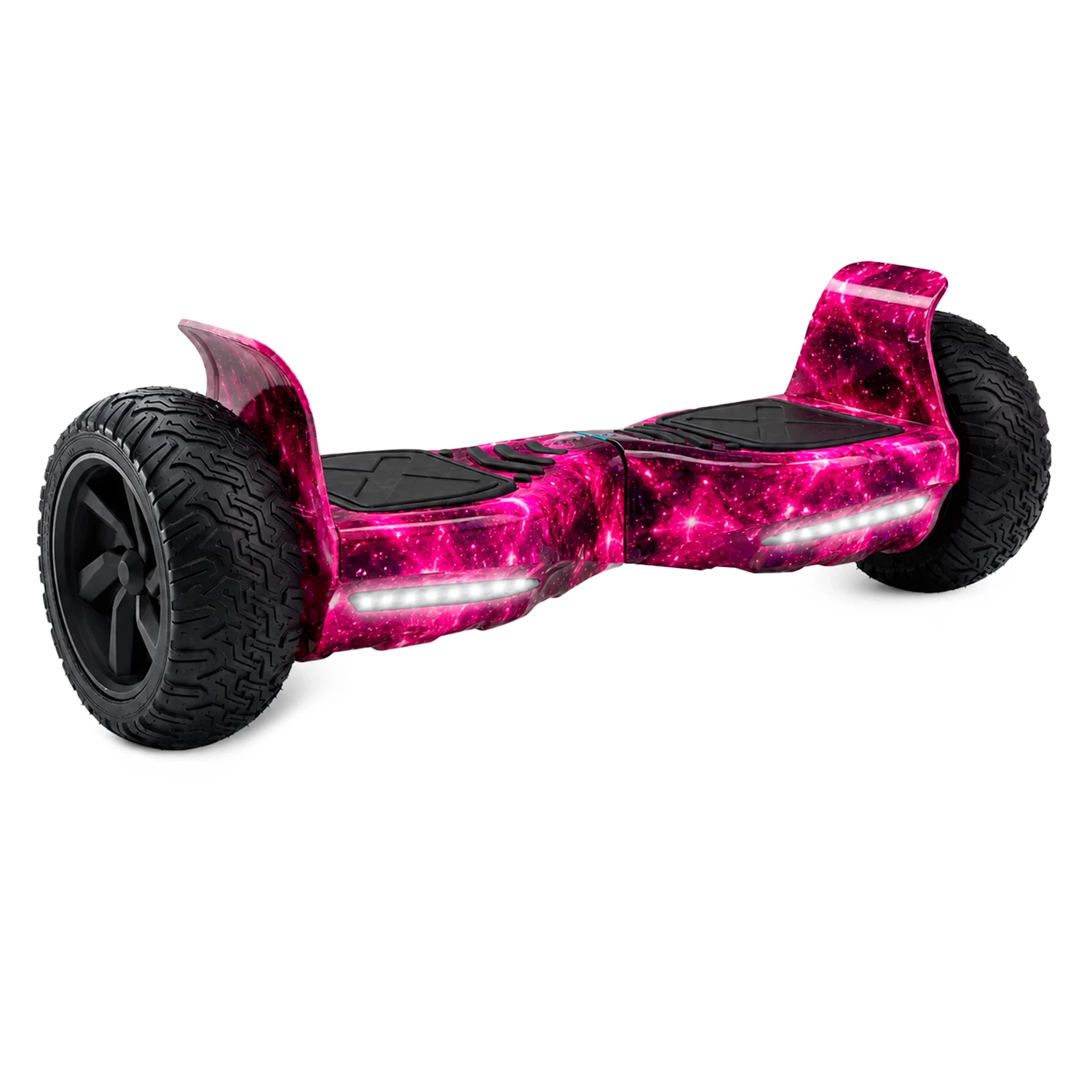 Scooter Elétrico Interbras 8.5" OFF Road Bluetooth LED - Rosa Galaxia
