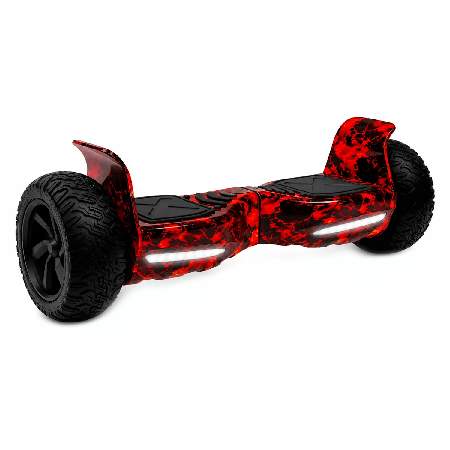 Scooter Elétrico Interbras 8.5" OFF Road Bluetooth LED - Vermelho Fogo