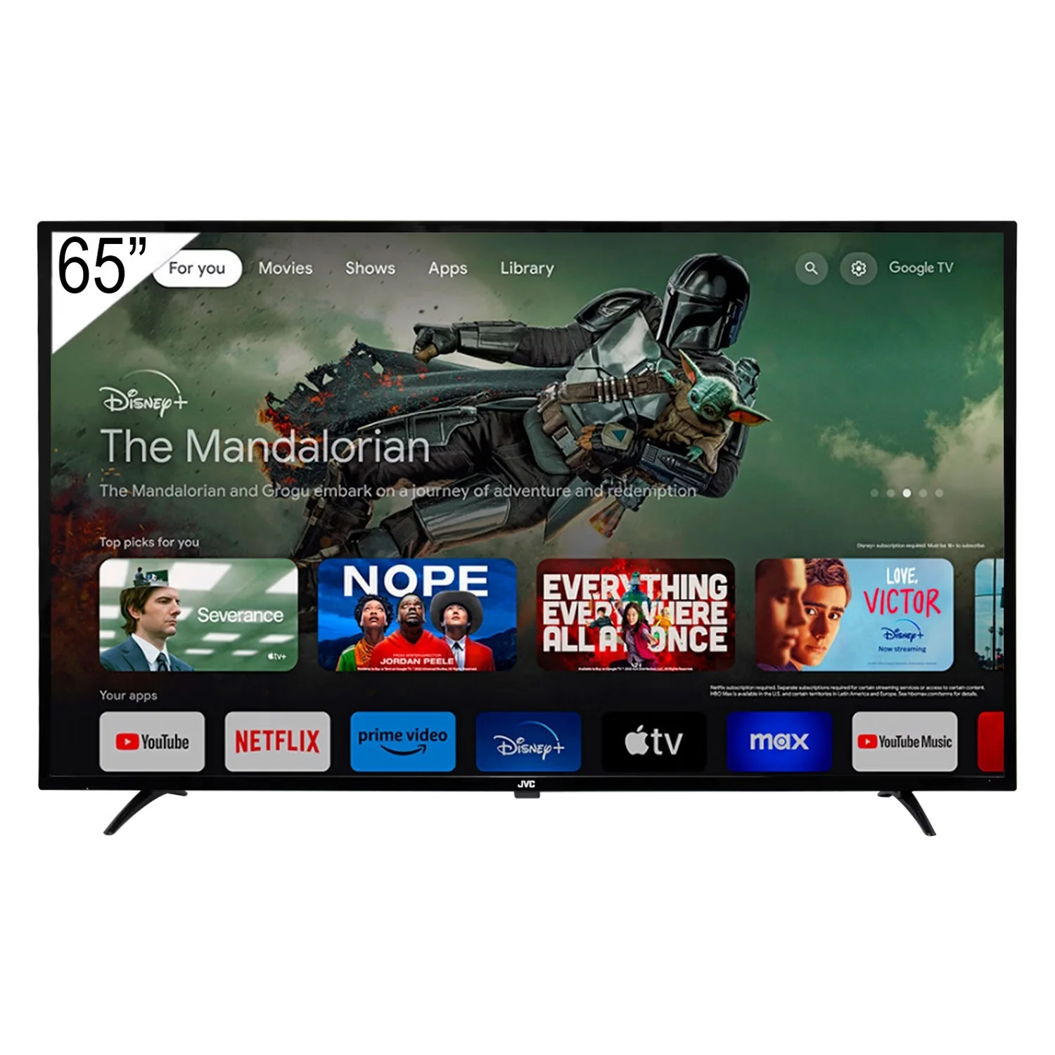 Smart TV JVC LT-65N775U 65" 4K Ultra HD Android WiFi - Preto