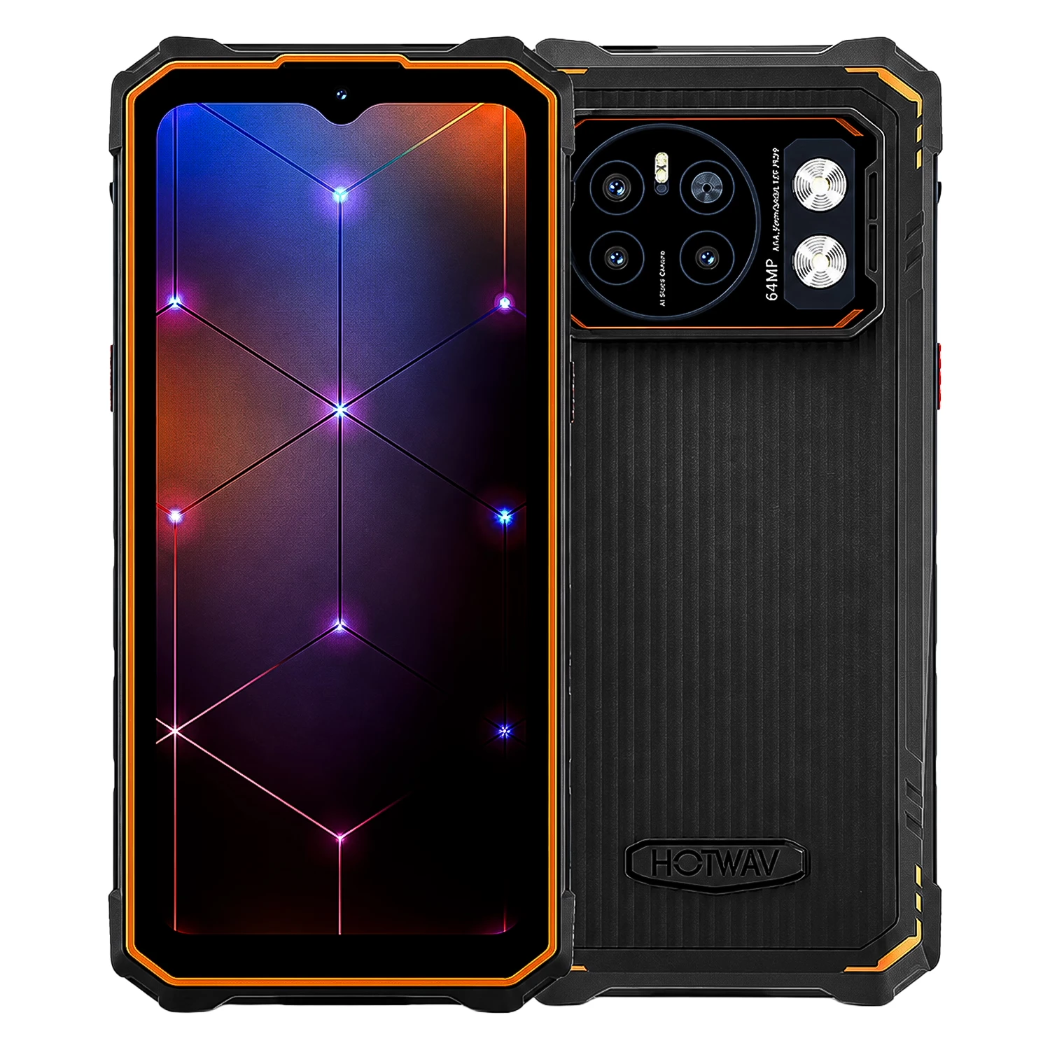 Smartphone Hotwav Cyber 13 128GB 8GB RAM Dual SIM Tela 6.6" - Laranja