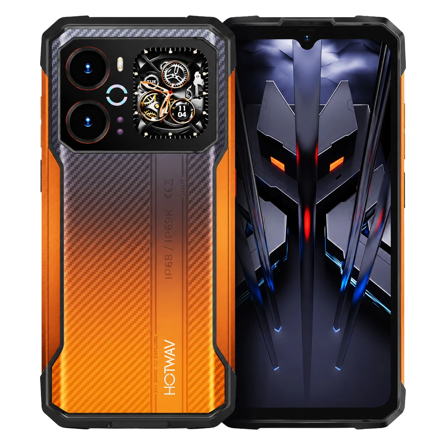 Smartphone Hotwav Cyber 18 256GB 8GB RAM Dual SIM Tela 6.75" - Laranja