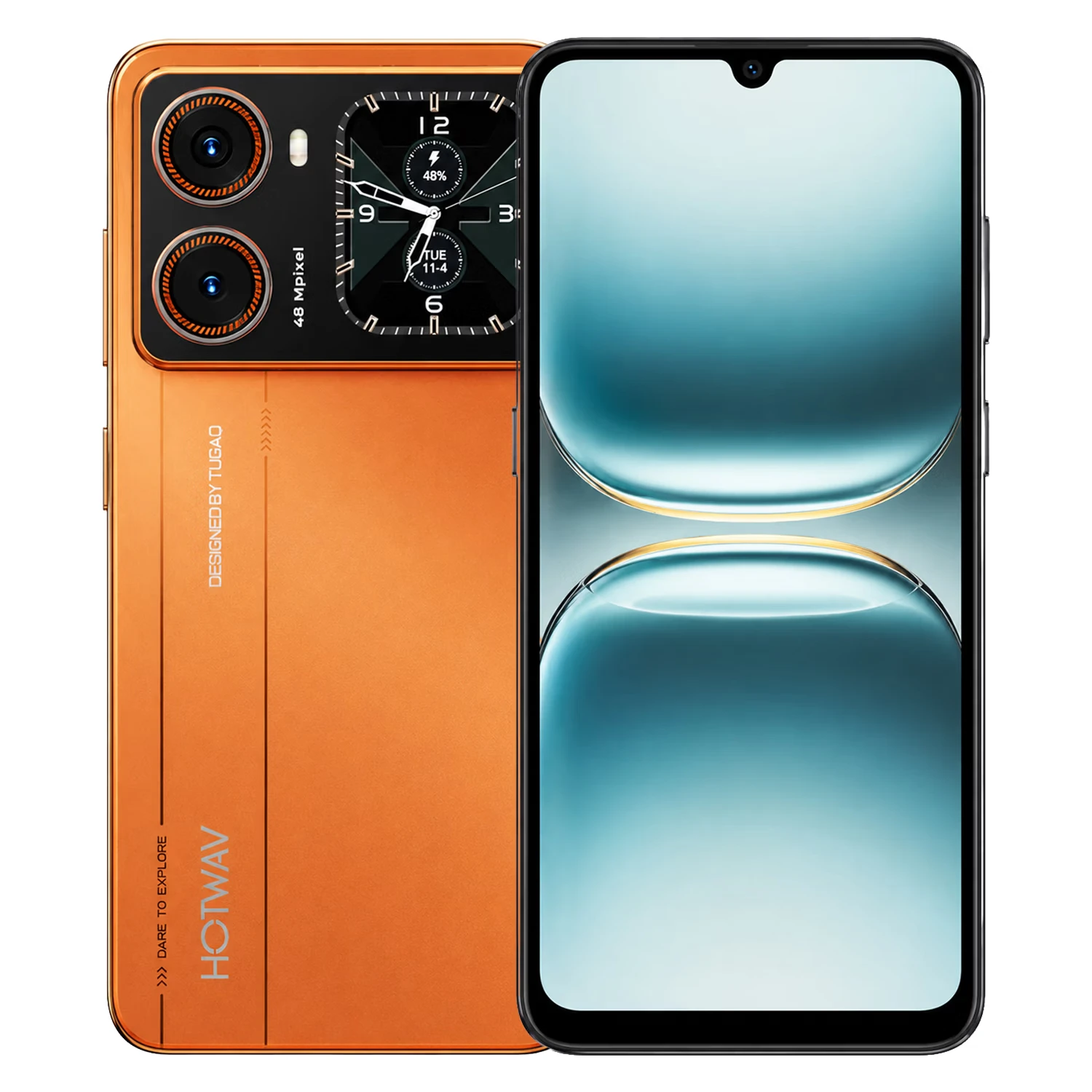 Smartphone Hotwav X100 GT 256GB 8GB RAM Dual SIM Tela 6.9" - Laranja
