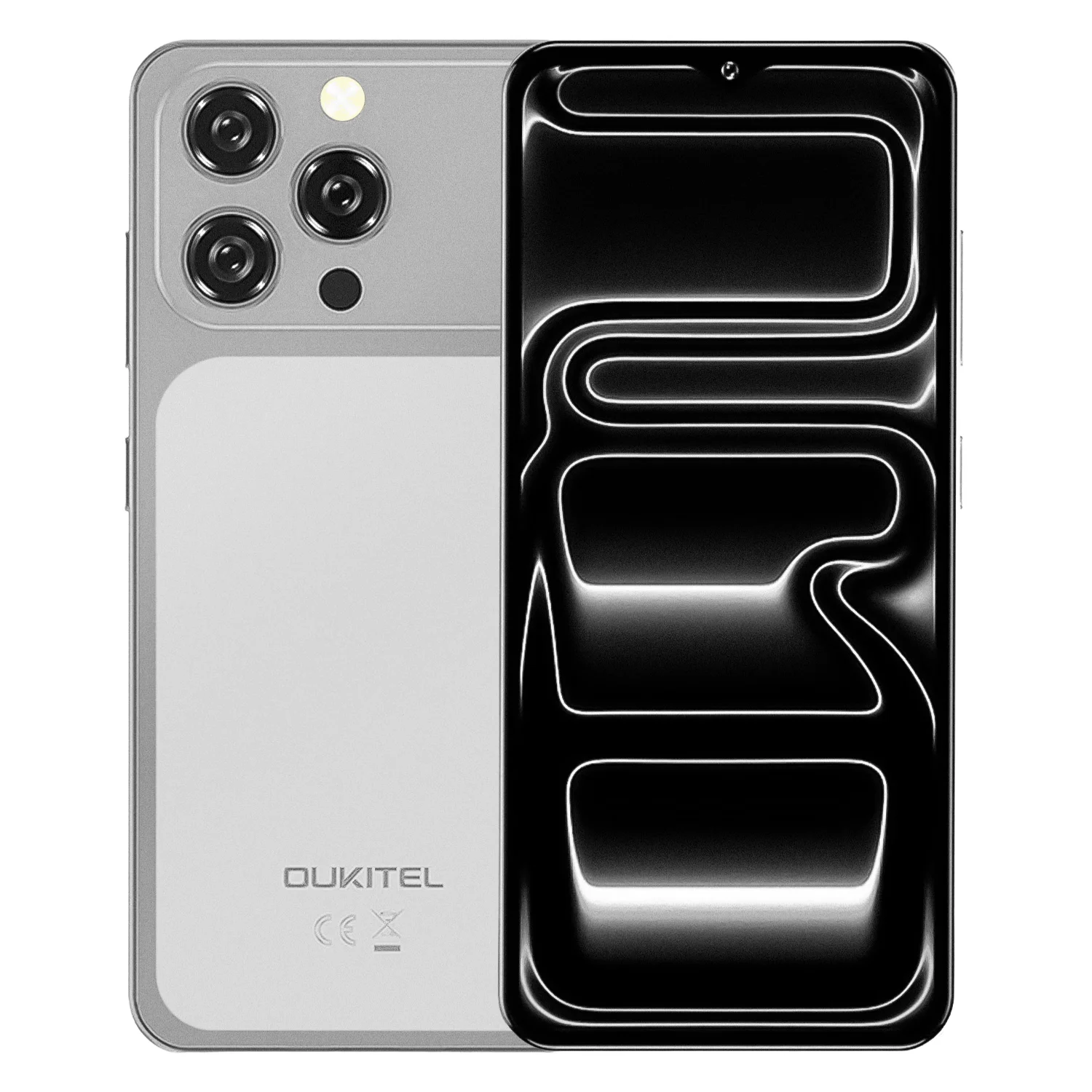Smartphone Oukitel C17 128GB 4GB RAM Dual SIM Tela 6.52" - Branco e Prata