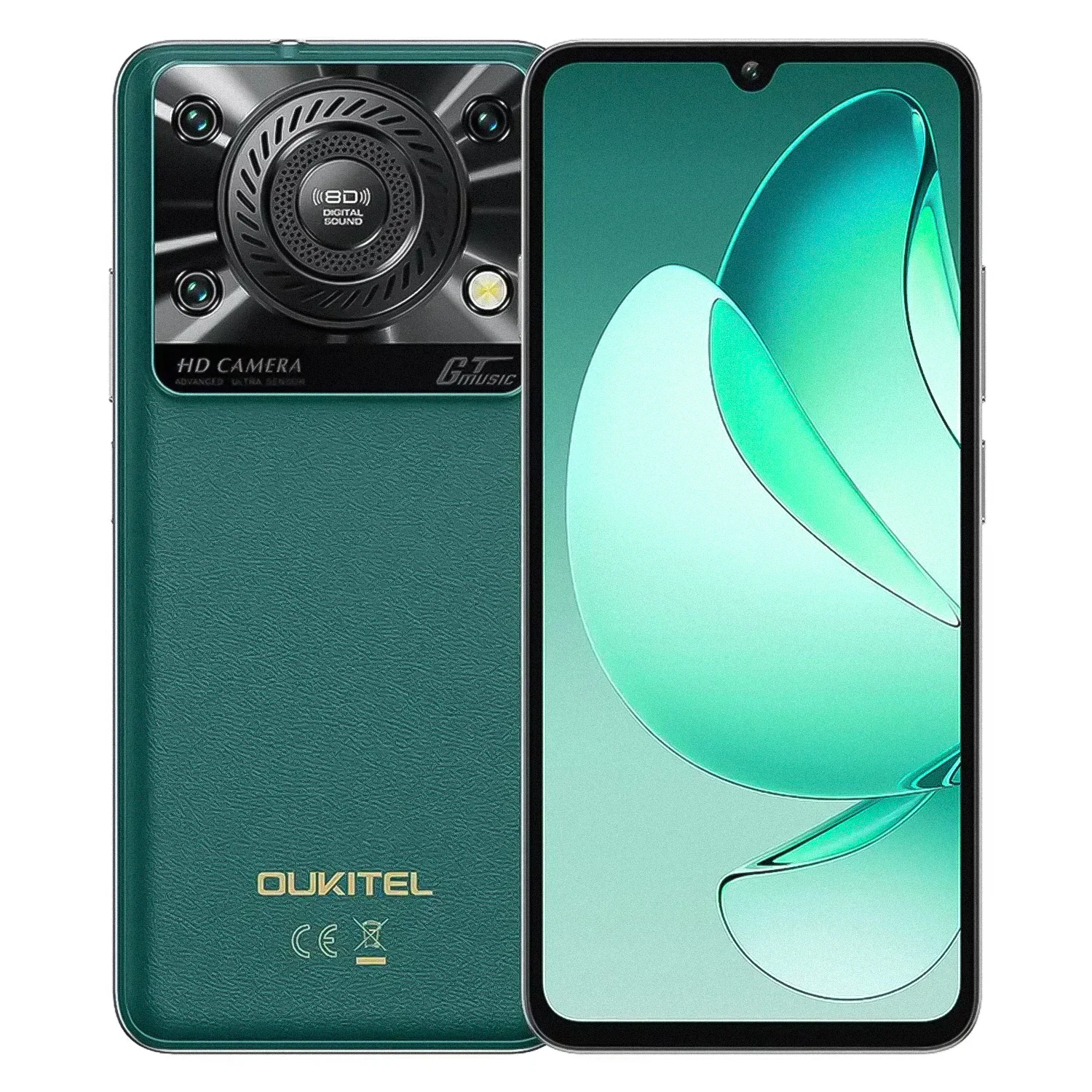 Smartphone Oukitel C60 128GB 4GB RAM Dual SIM Tela 6.88" - Verde (1 Ano de Garantia)