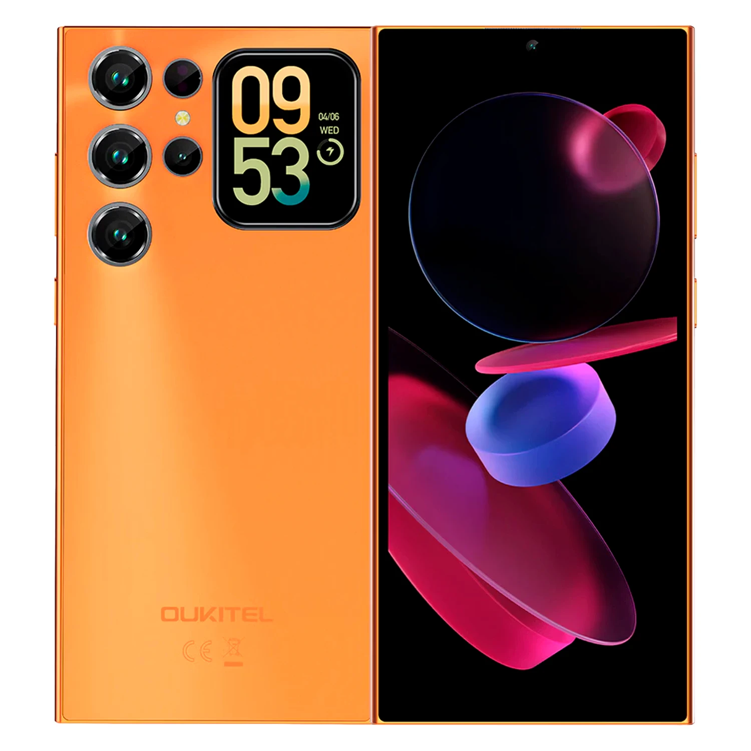 Smartphone Oukitel C72 128GB 4GB RAM Dual SIM Tela 6.88" - Laranja