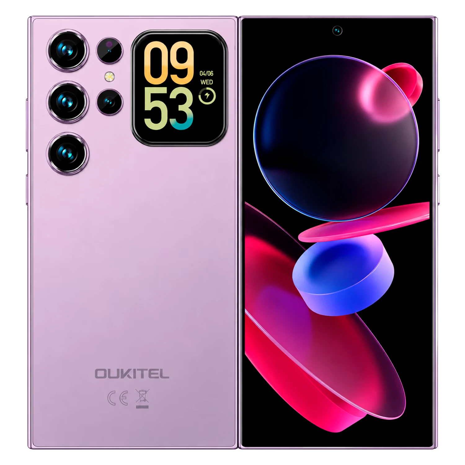 Smartphone Oukitel C72 128GB 4GB RAM Dual SIM Tela 6.88" - Roxo