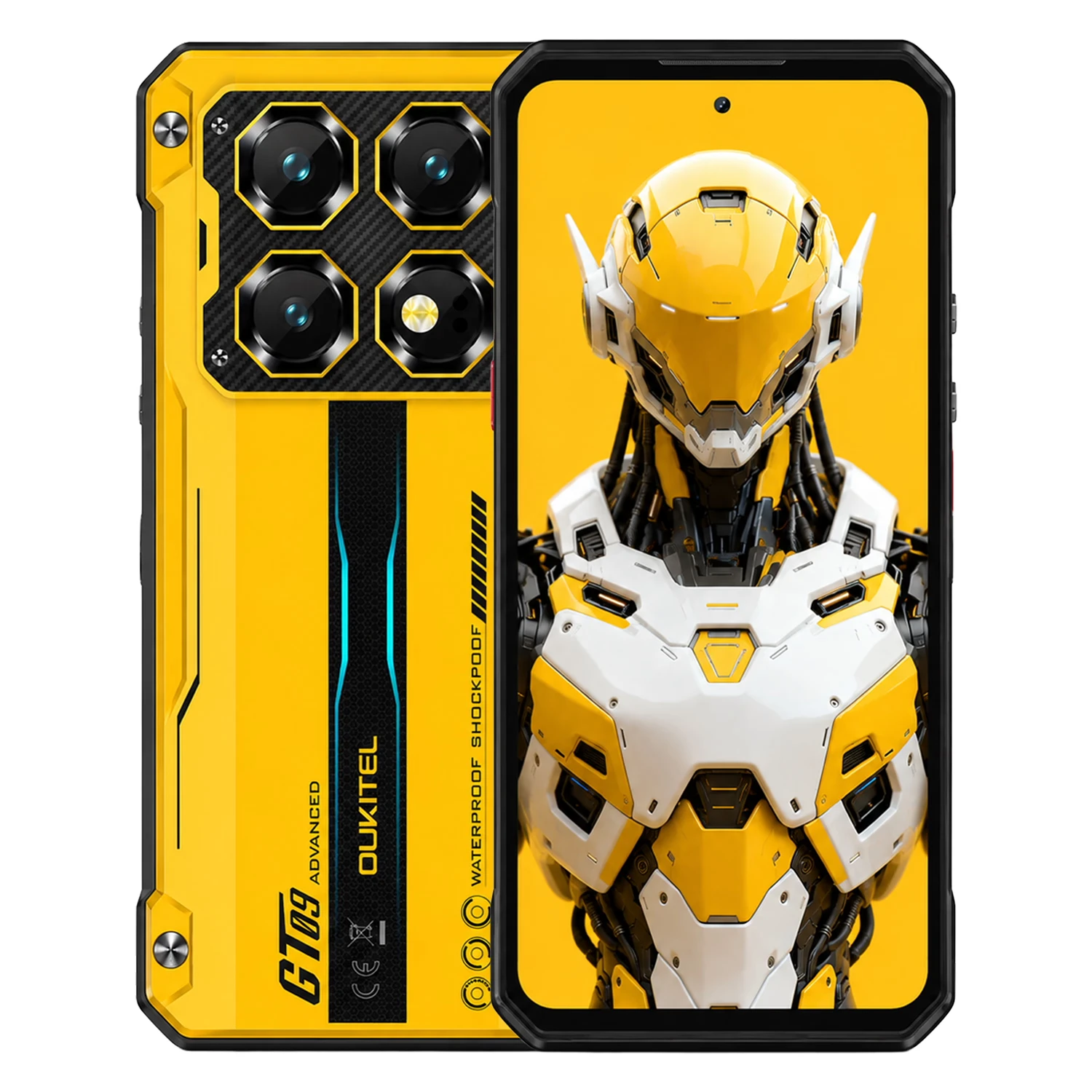Smartphone Oukitel WP60 5G 512GB 12GB RAM Dual SIM Tela 7.2" - Amarelo