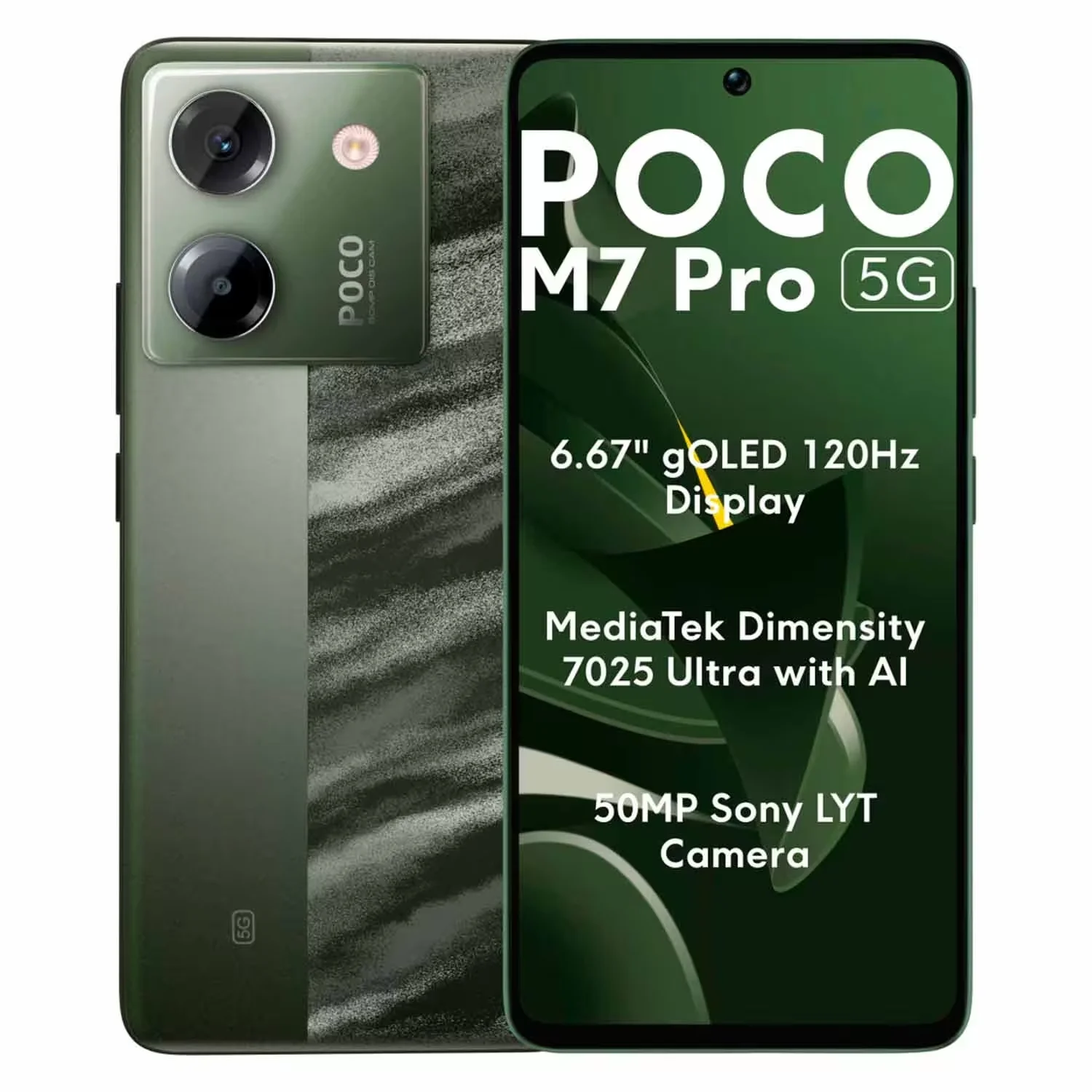 Smartphone Xiaomi Poco M7 Pro 5G 128GB 6GB RAM Dual SIM Tela 6.67" Índia - Verde