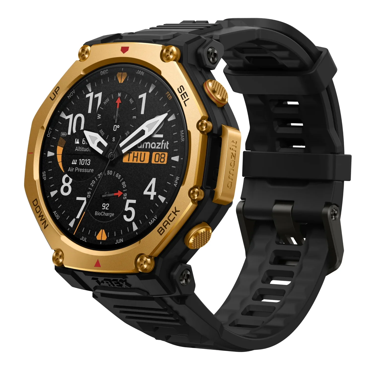 Smartwatch Amazfit T-Rex 3 Pro A2444 48mm - Preto e Dourado