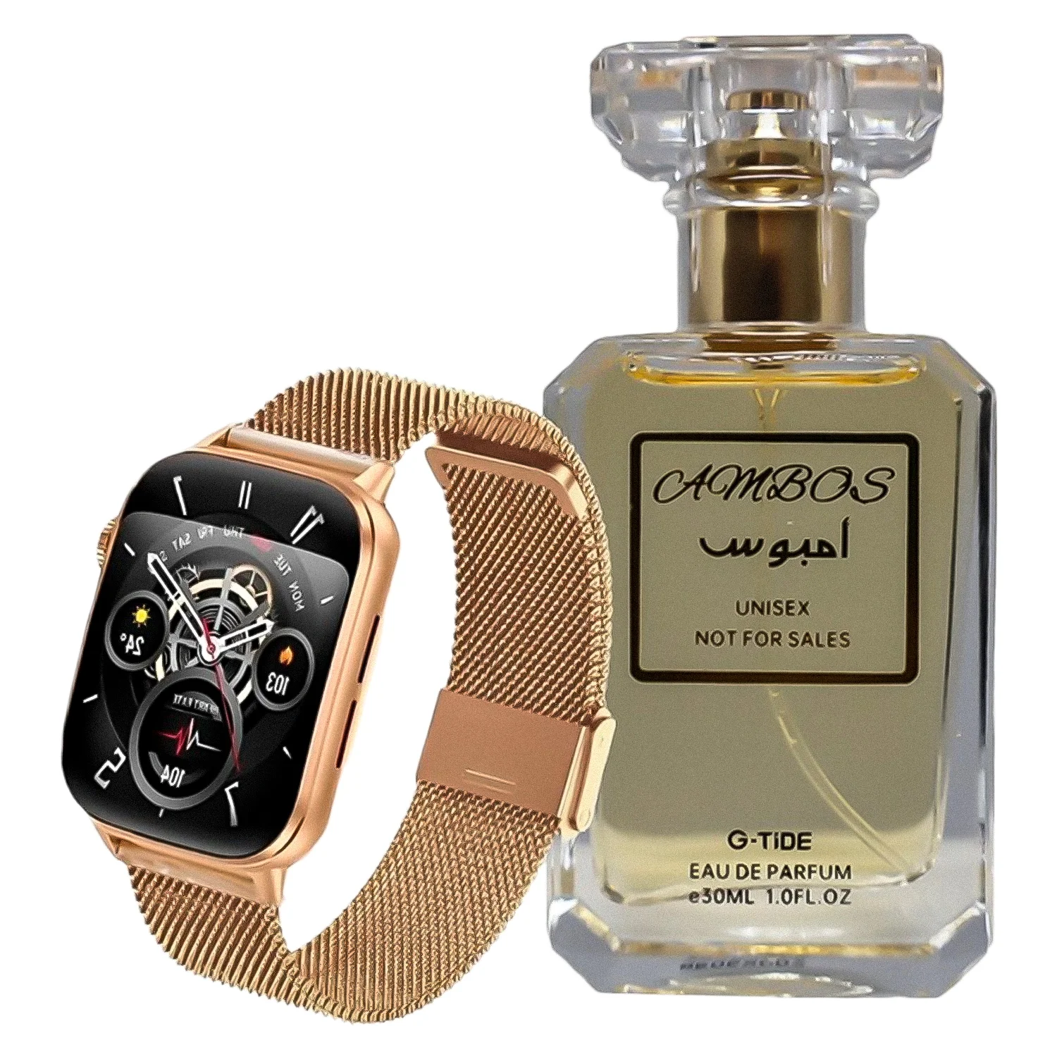 Smartwatch G-Tide S6 Pro + Perfume AM Unissex - Dourado