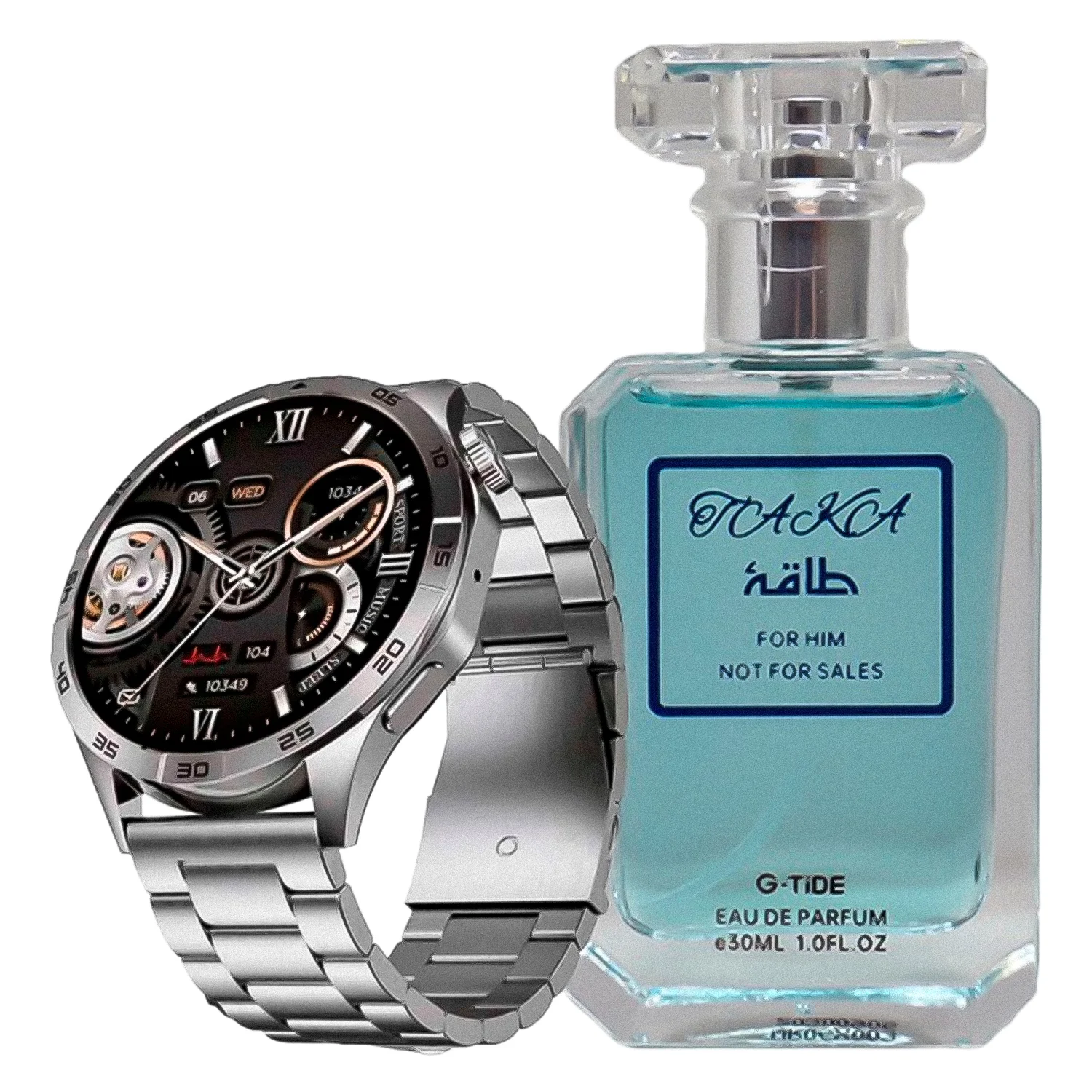 Smartwatch G-Tide Watch Power + Perfume Taka - Prata