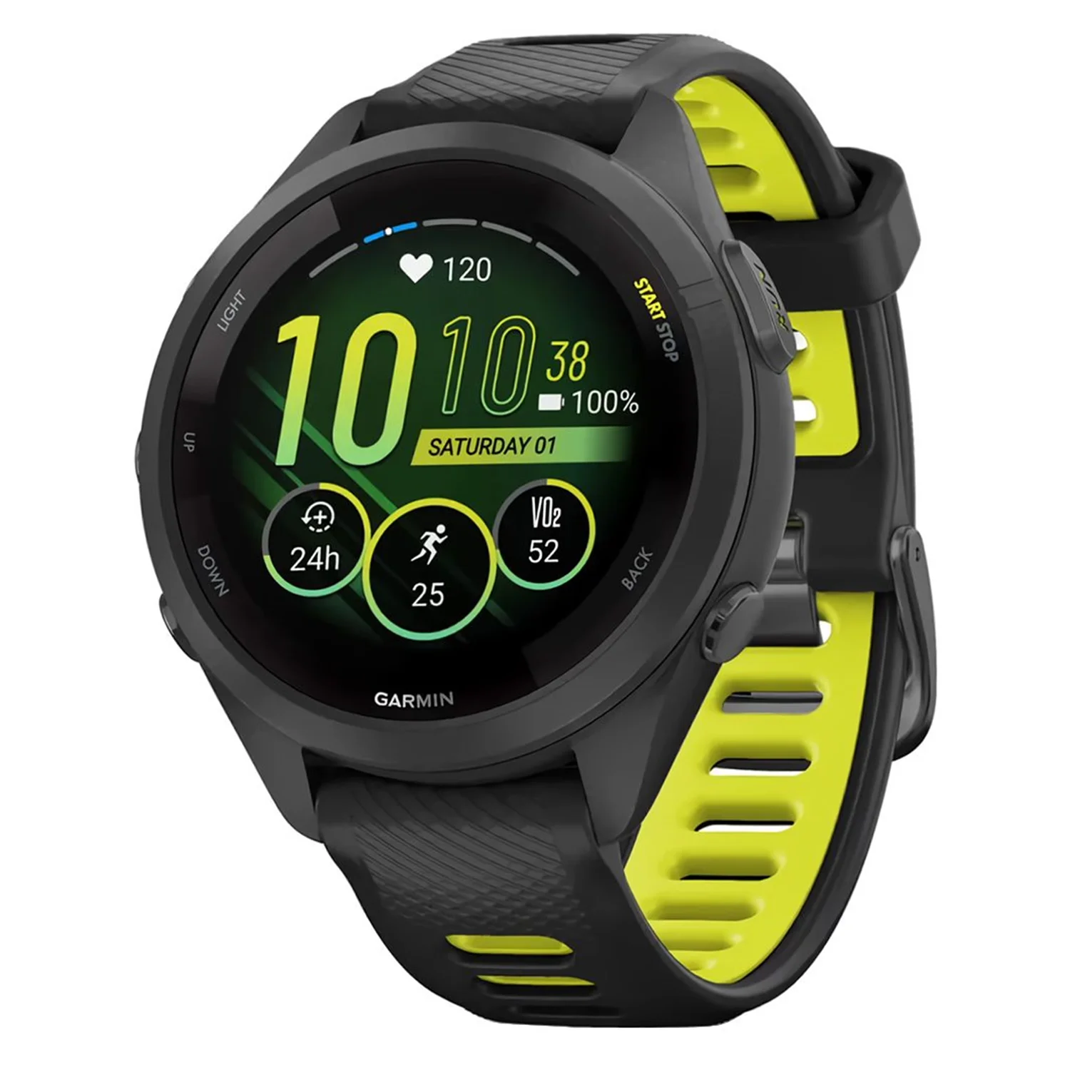 Smartwatch Garmin Forerunner 265S 010-02810-03 - Preto e Amarelo
