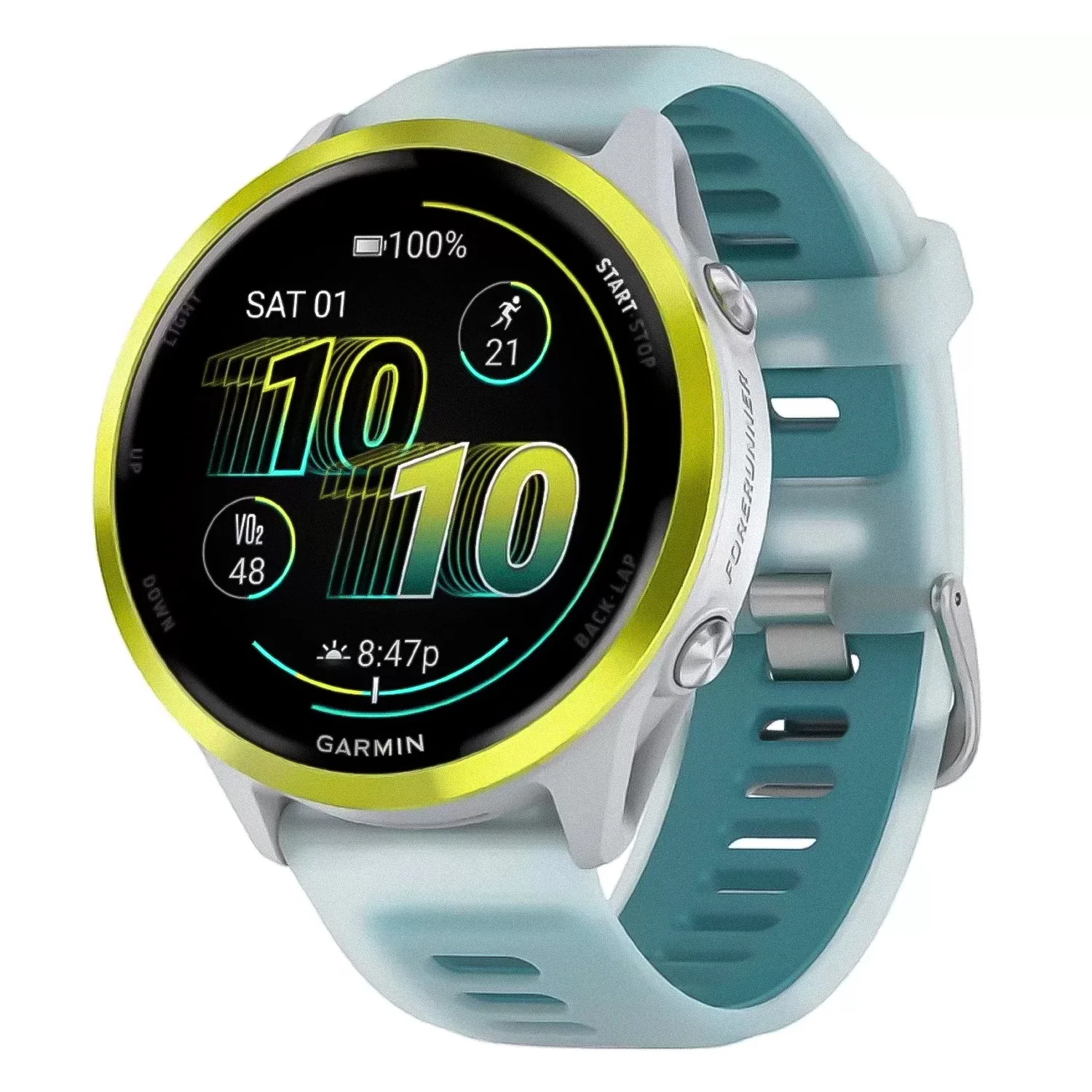 Smartwatch Garmin Forerunner 570 010-02971-01 47mm - Branco Turquesa