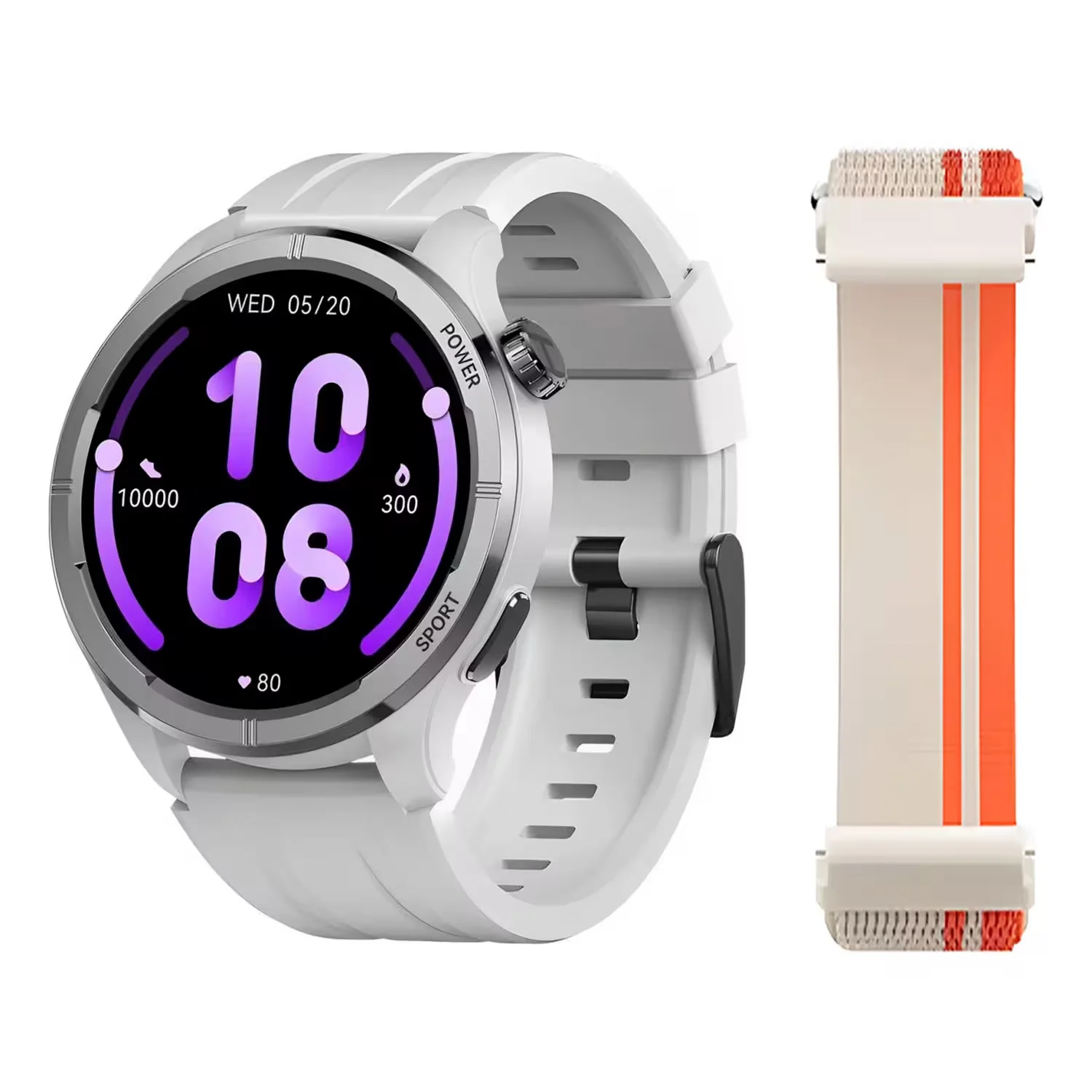 Smartwatch Haylou Solar Neo HF008 LS21 22mm + Pulseira Nylon - Prata